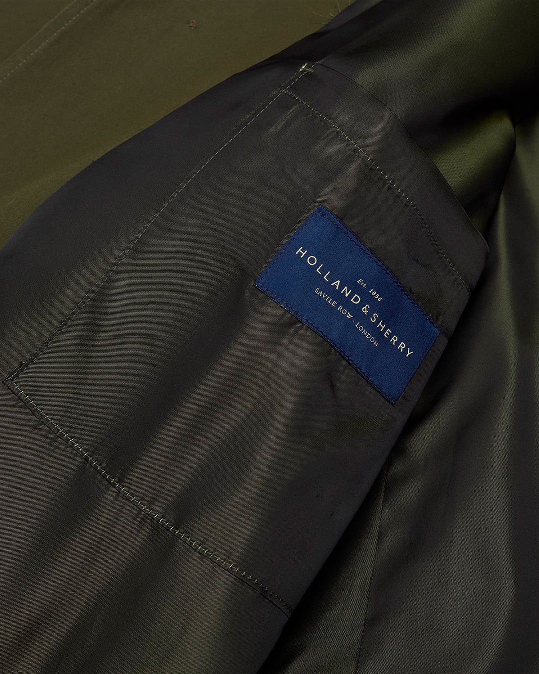 Full Length Holland & Sherry Cotton Gabardine Raincoat