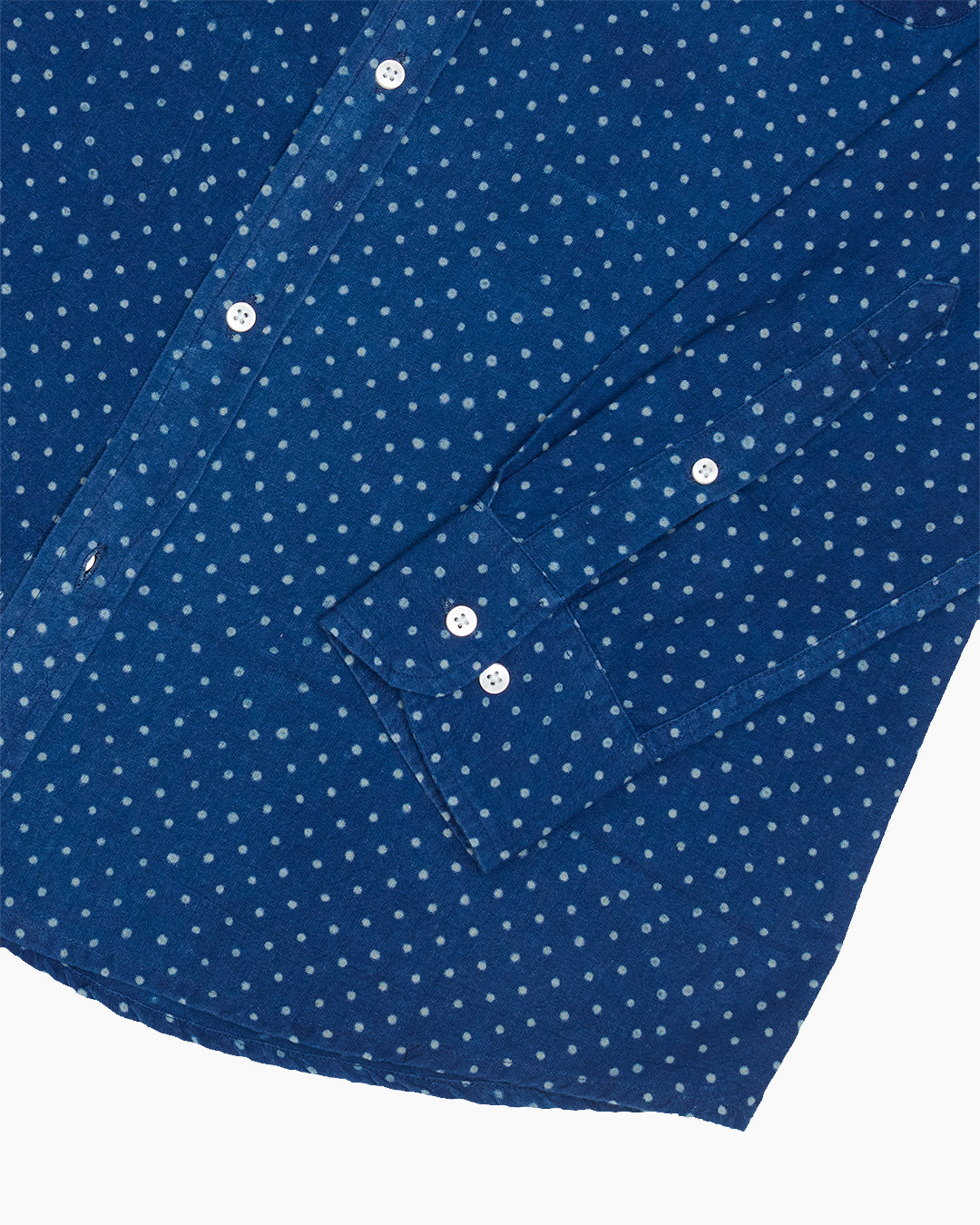 Indigo Polka Dot Handwoven Shirt