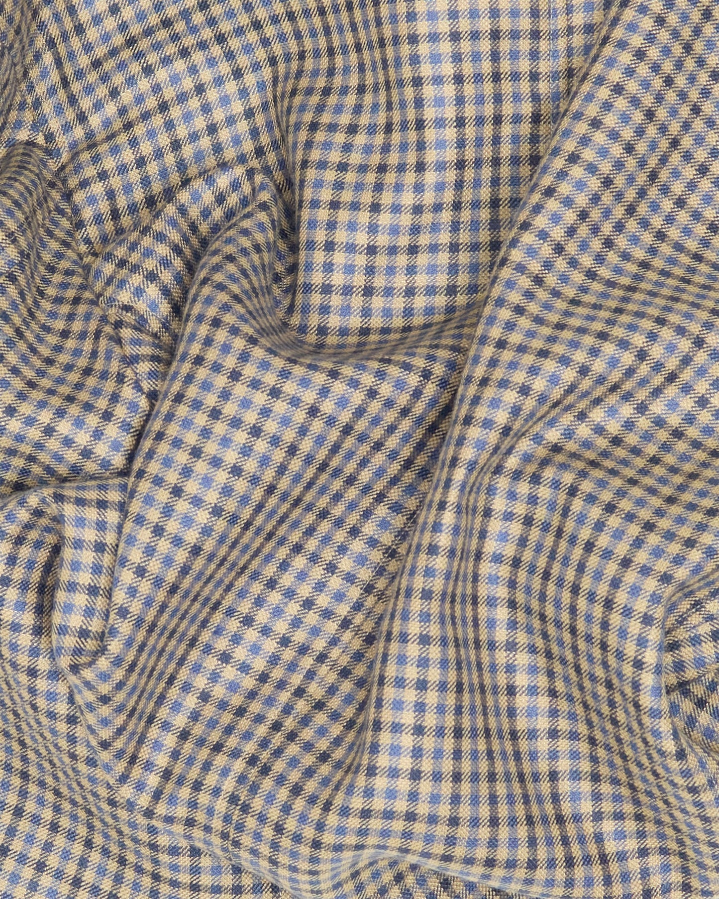 Blue Mini Check Wool & Linen Ivy Jacket