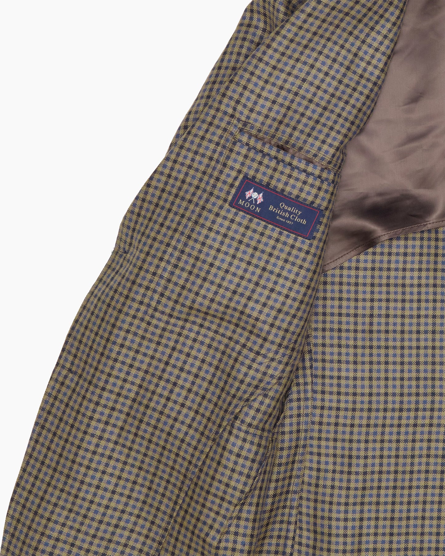 Blue Mini Check Wool & Linen Ivy Jacket