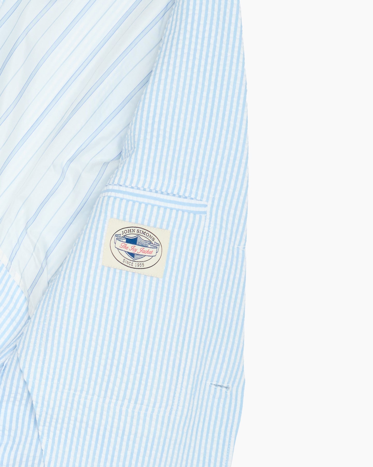 Blue Stripe Seersucker Ivy Jacket