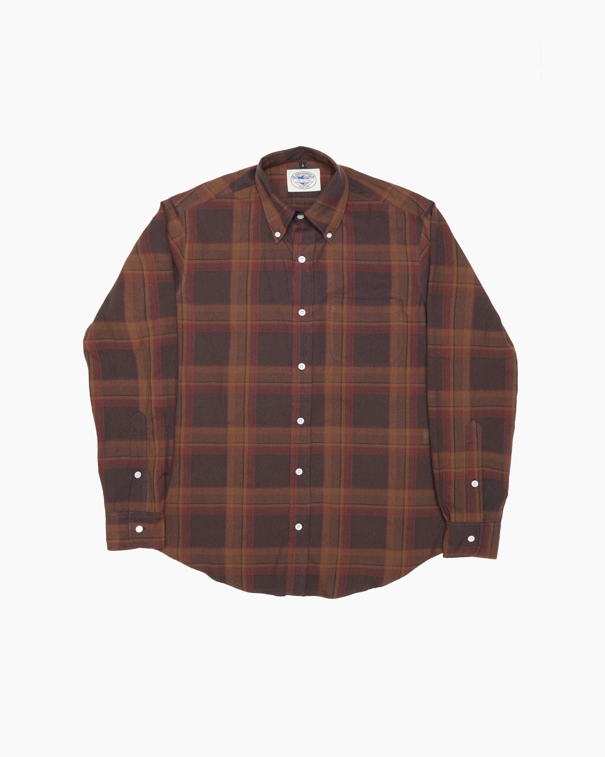 Brown 50s Check Japanese Cotton Ivy Shirt – JOHN SIMONS
