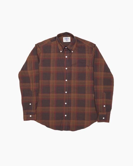 Brown 50s Check Japanese Cotton Ivy Shirt
