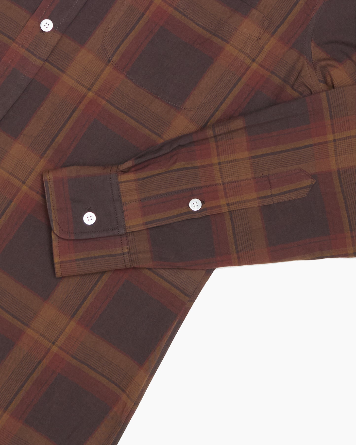 Brown 50s Check Japanese Cotton Ivy Shirt
