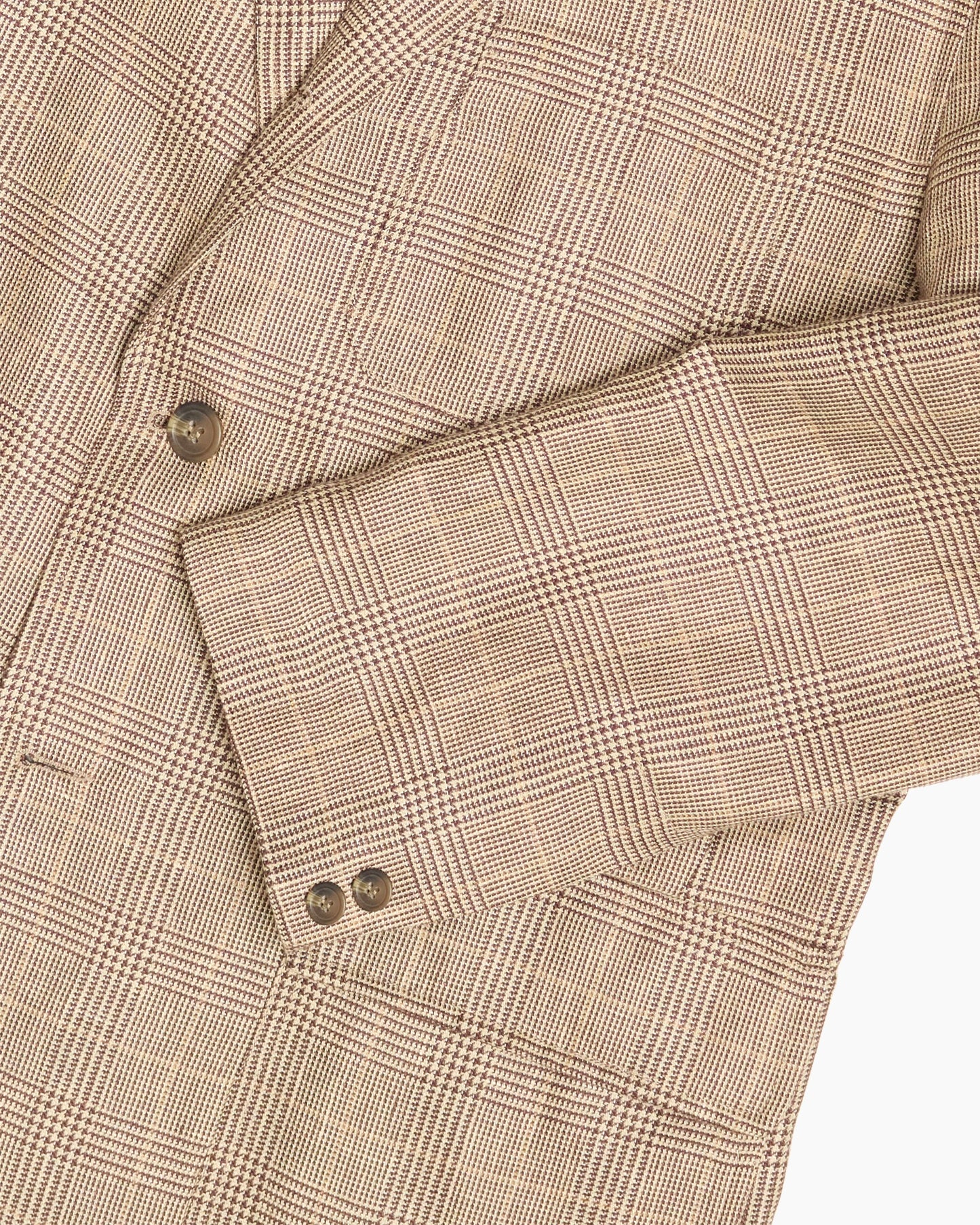 Brown Glen Plaid Wool & Linen Ivy Jacket