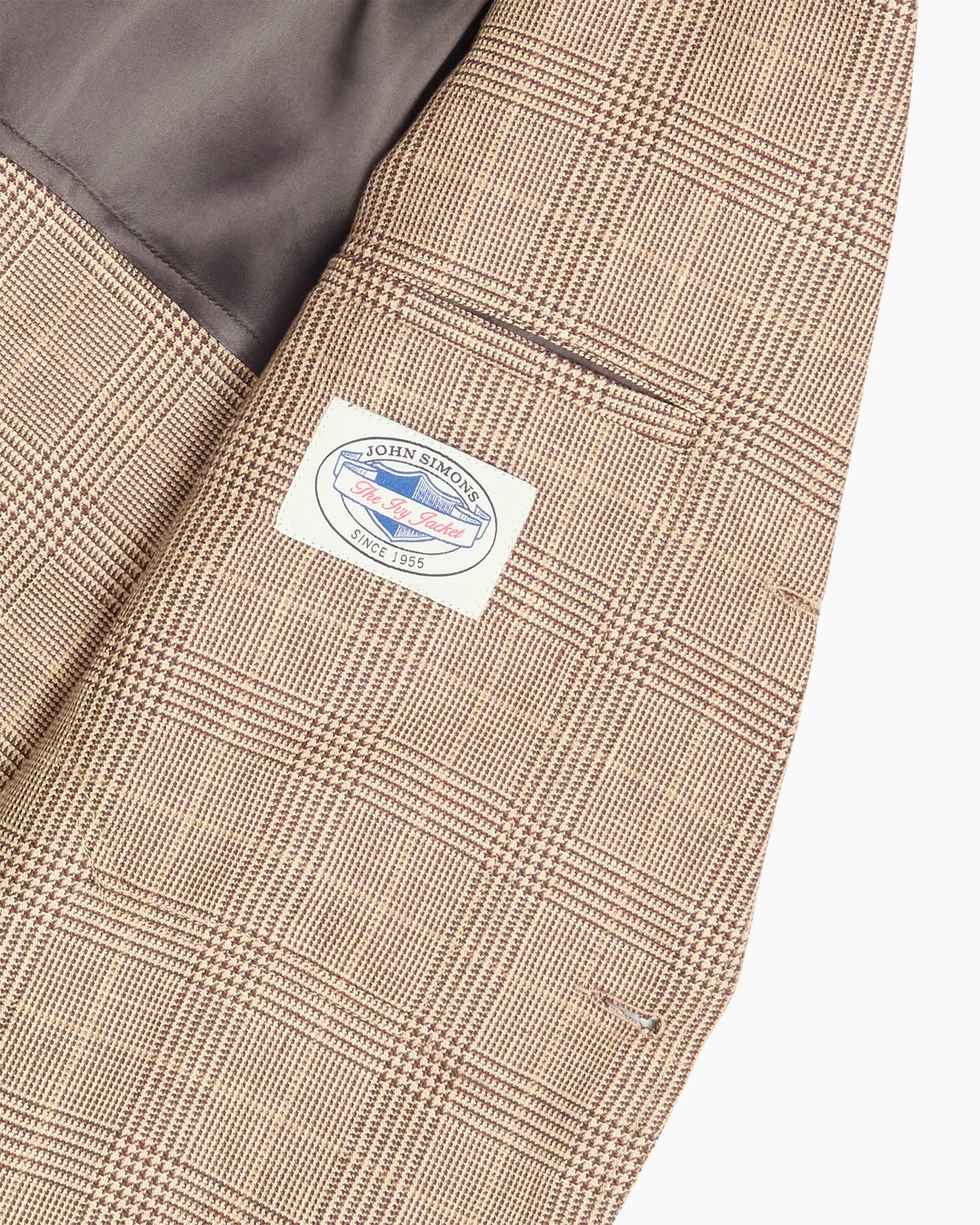 Brown Glen Plaid Wool & Linen Ivy Jacket