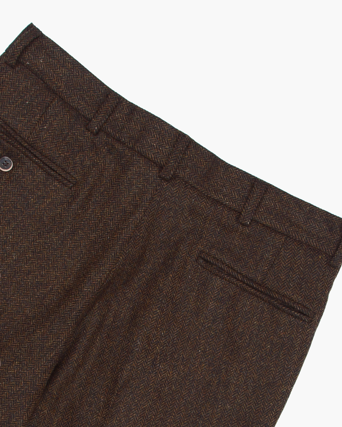 Brown Herringbone Merino Lambswool Ivy Trouser
