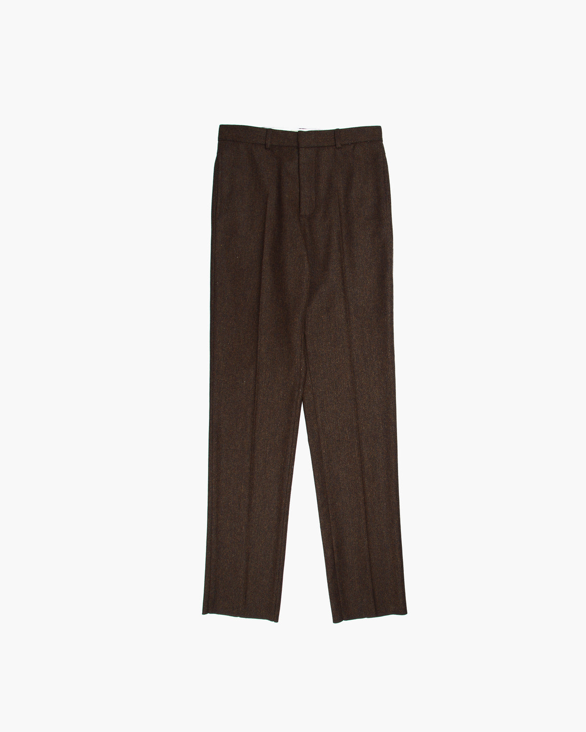 Brown Herringbone Merino Lambswool Ivy Trouser