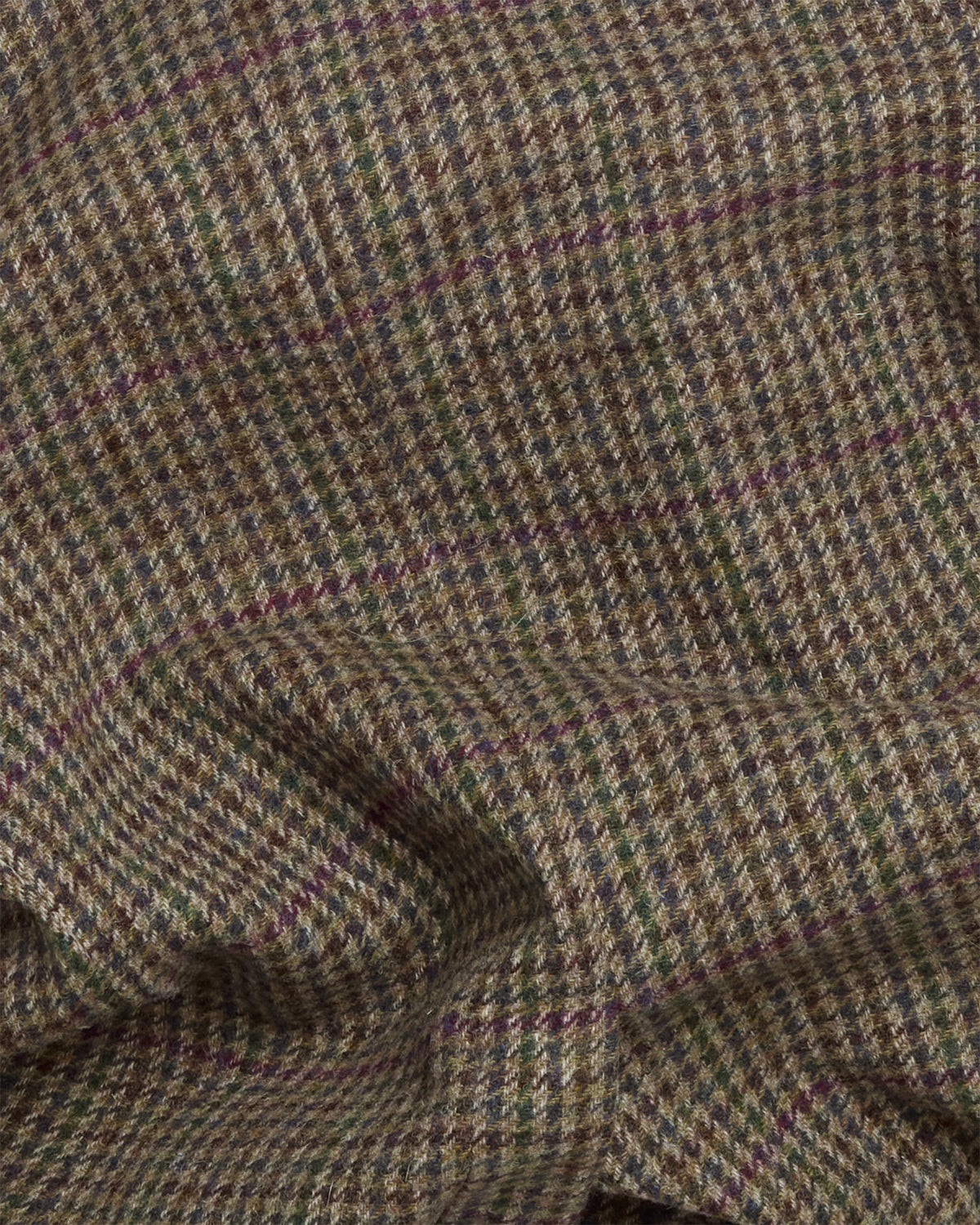 Brown Houndstooth Check Ivy Jacket