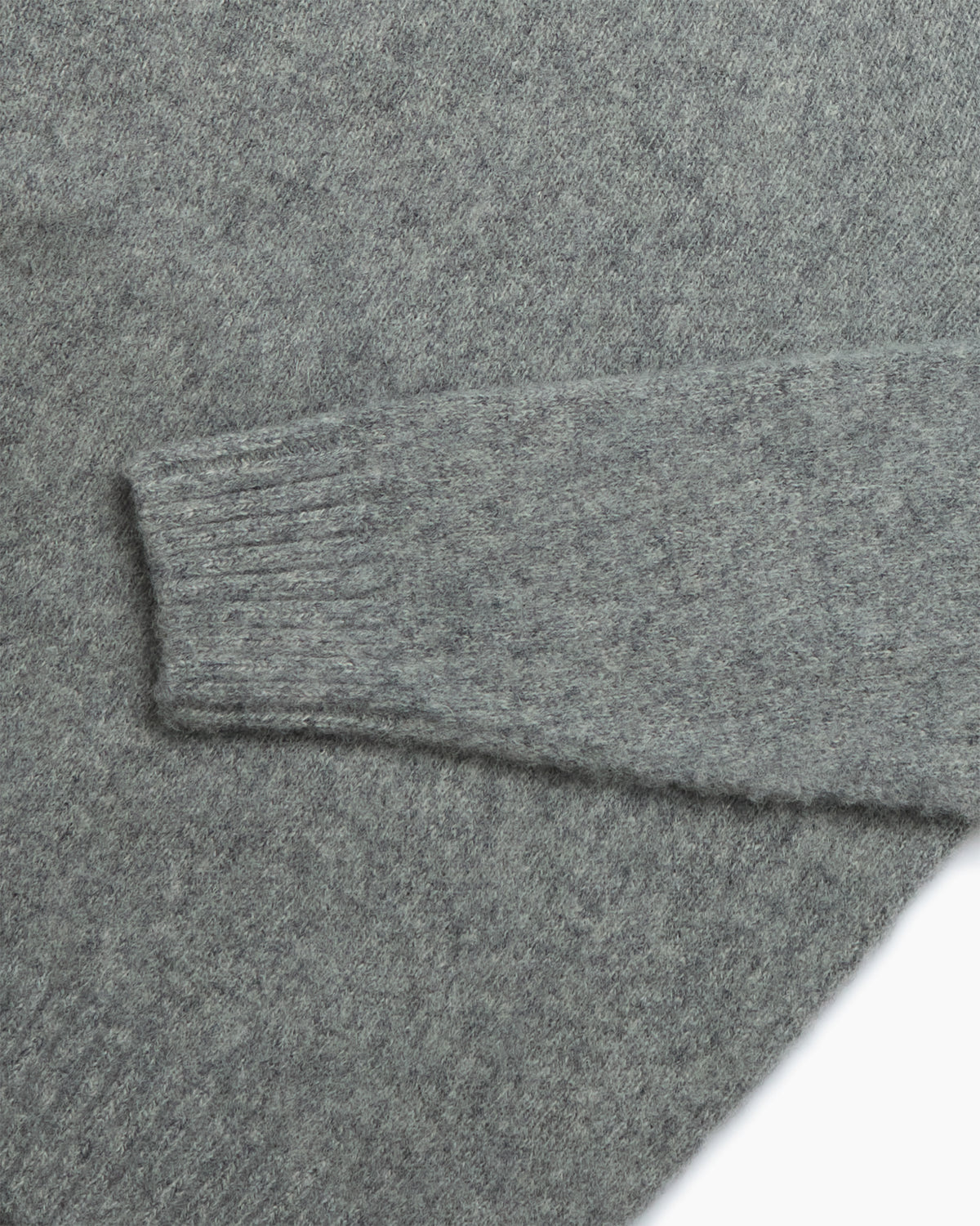 Grey Melange Brushed Shetland Knit Jumper