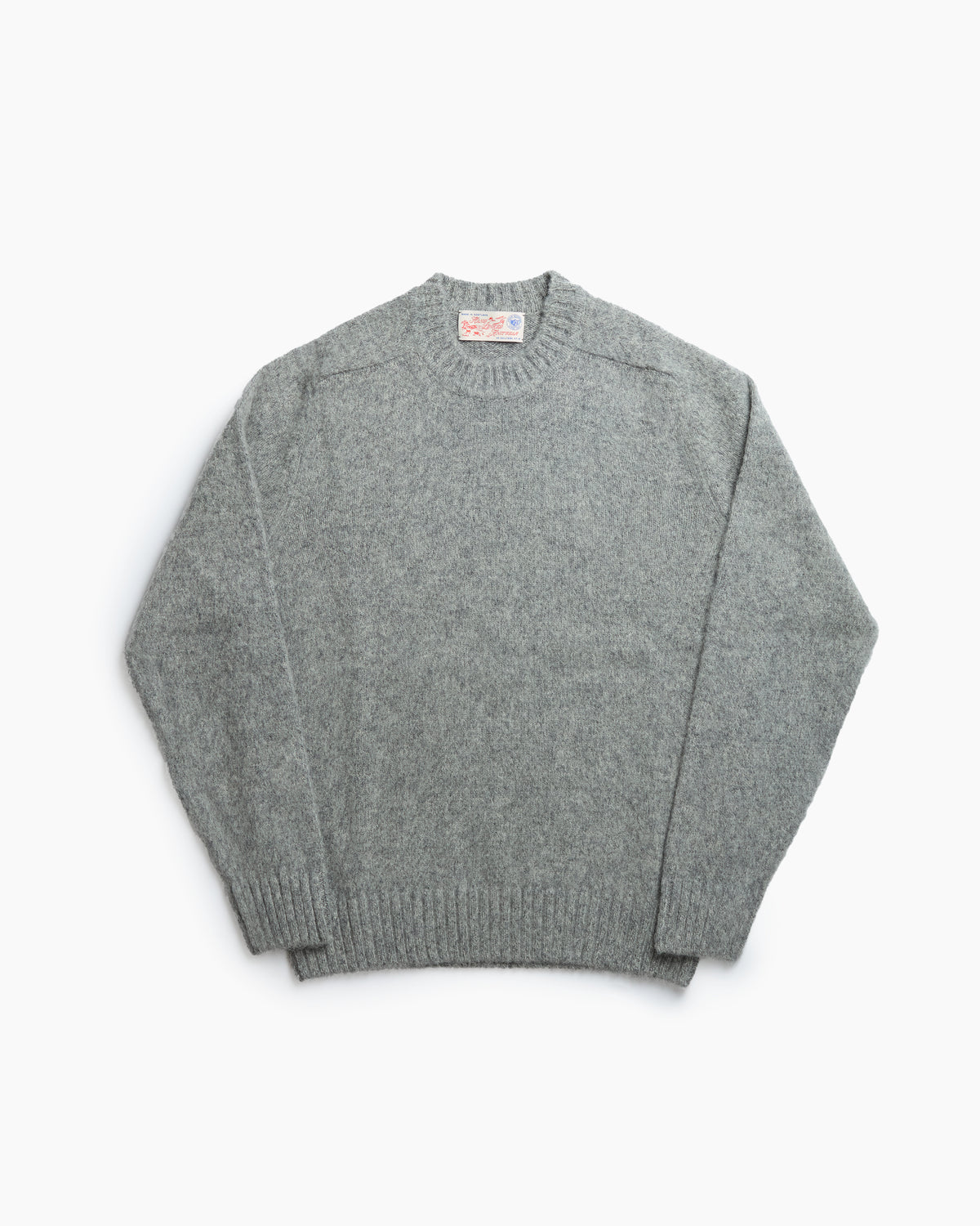 Grey Melange Brushed Shetland Knit Jumper