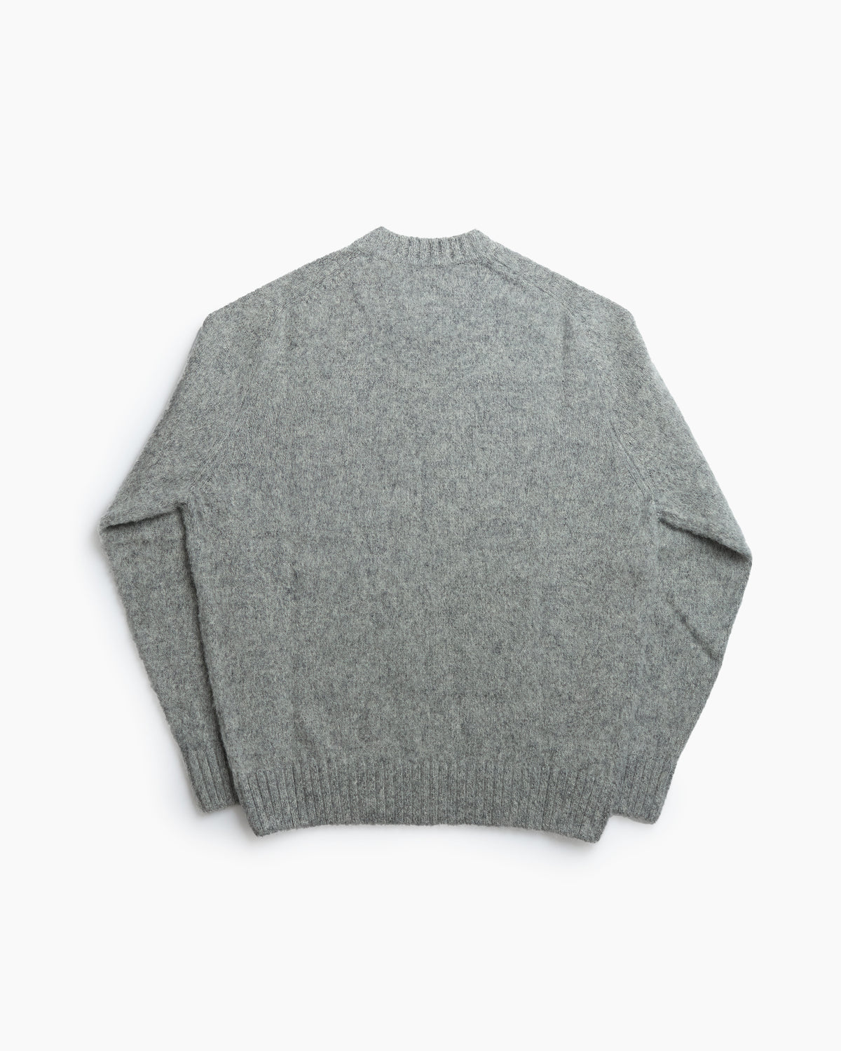 Grey Melange Brushed Shetland Knit Jumper