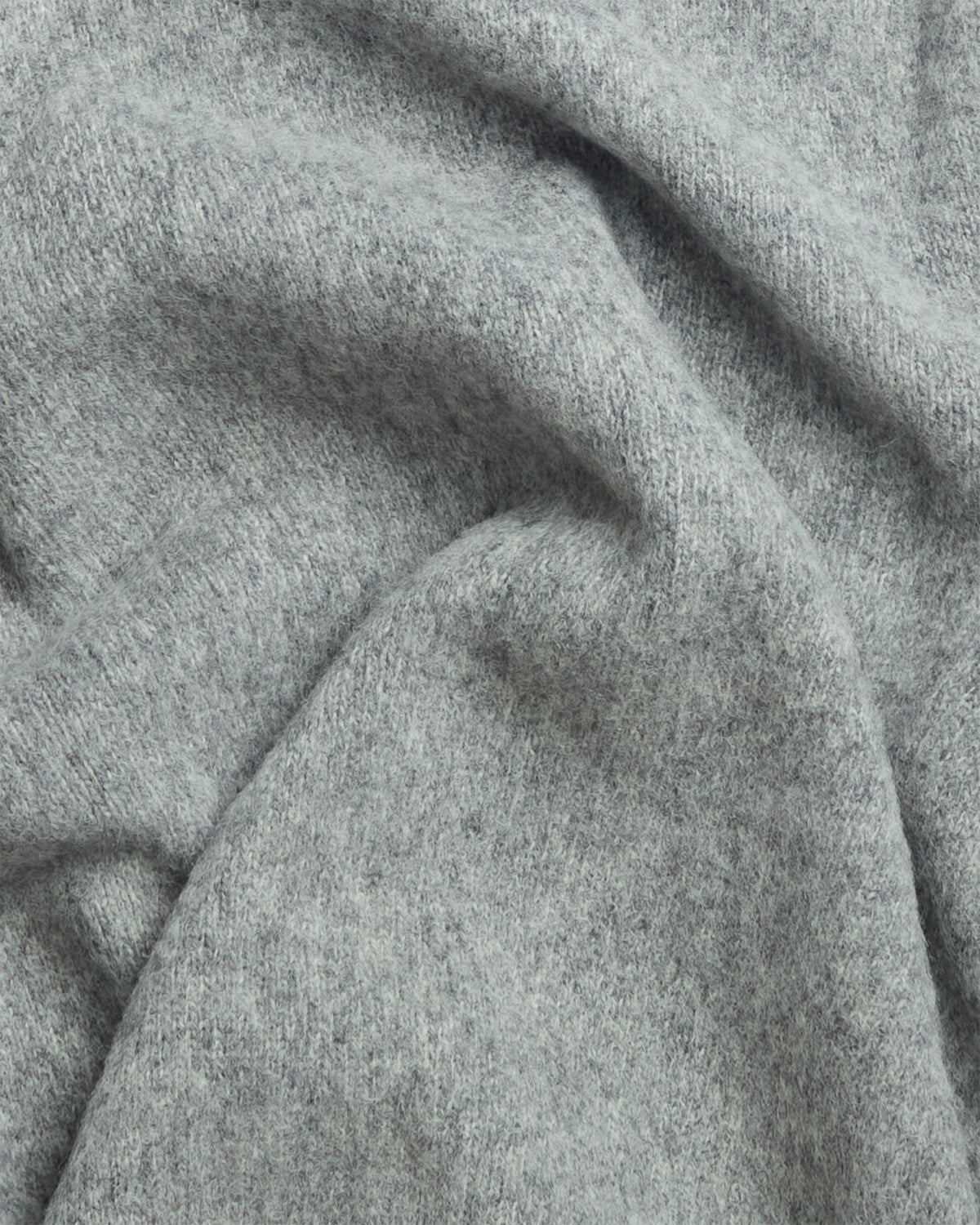 Grey Melange Brushed Shetland Knit Jumper