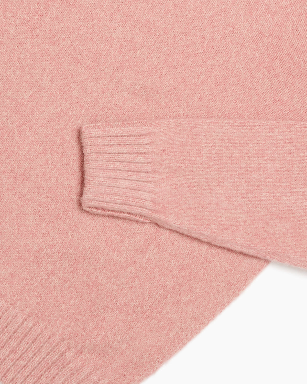 Light Pink Melange Brushed Shetland Knit Jumper