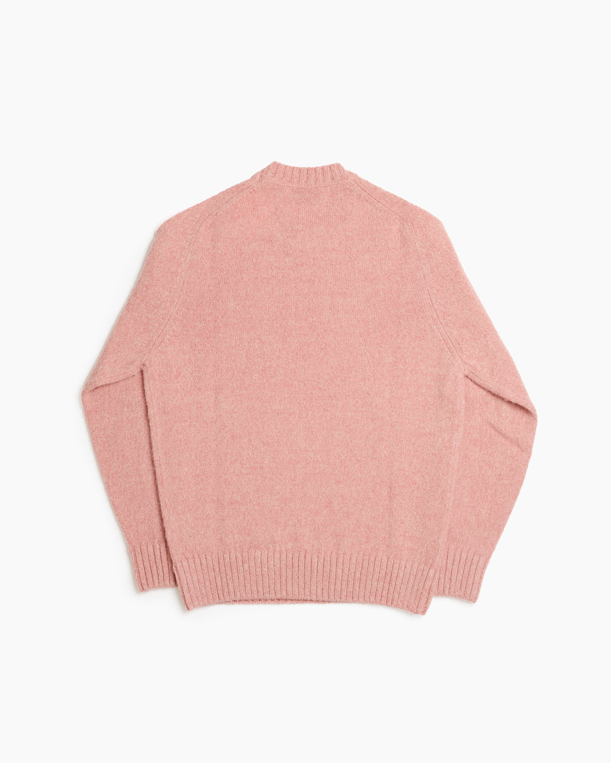Light Pink Melange Brushed Shetland Knit Jumper