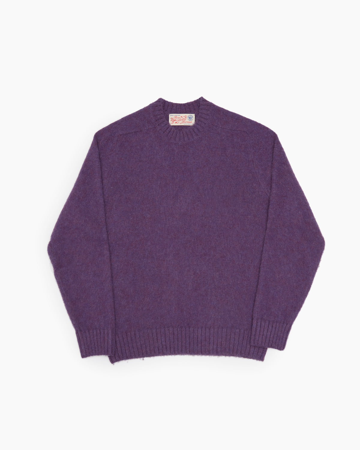 Purple Melange Brushed Shetland Knit Jumper