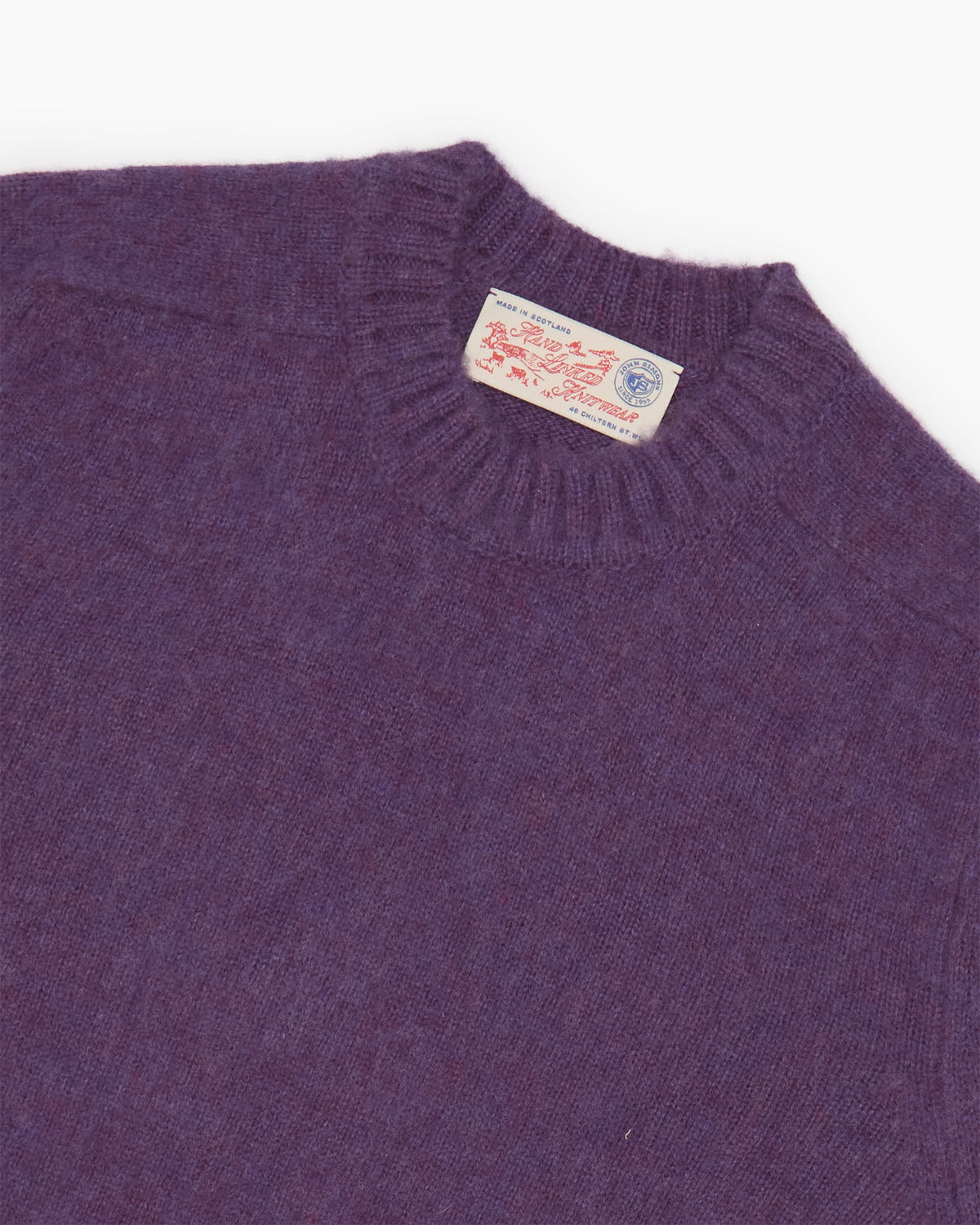 Purple Melange Brushed Shetland Knit Jumper