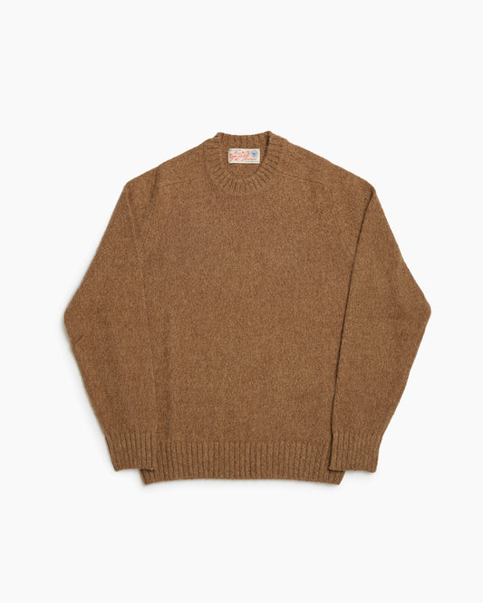 Rust Melange Brushed Shetland Knit Jumper