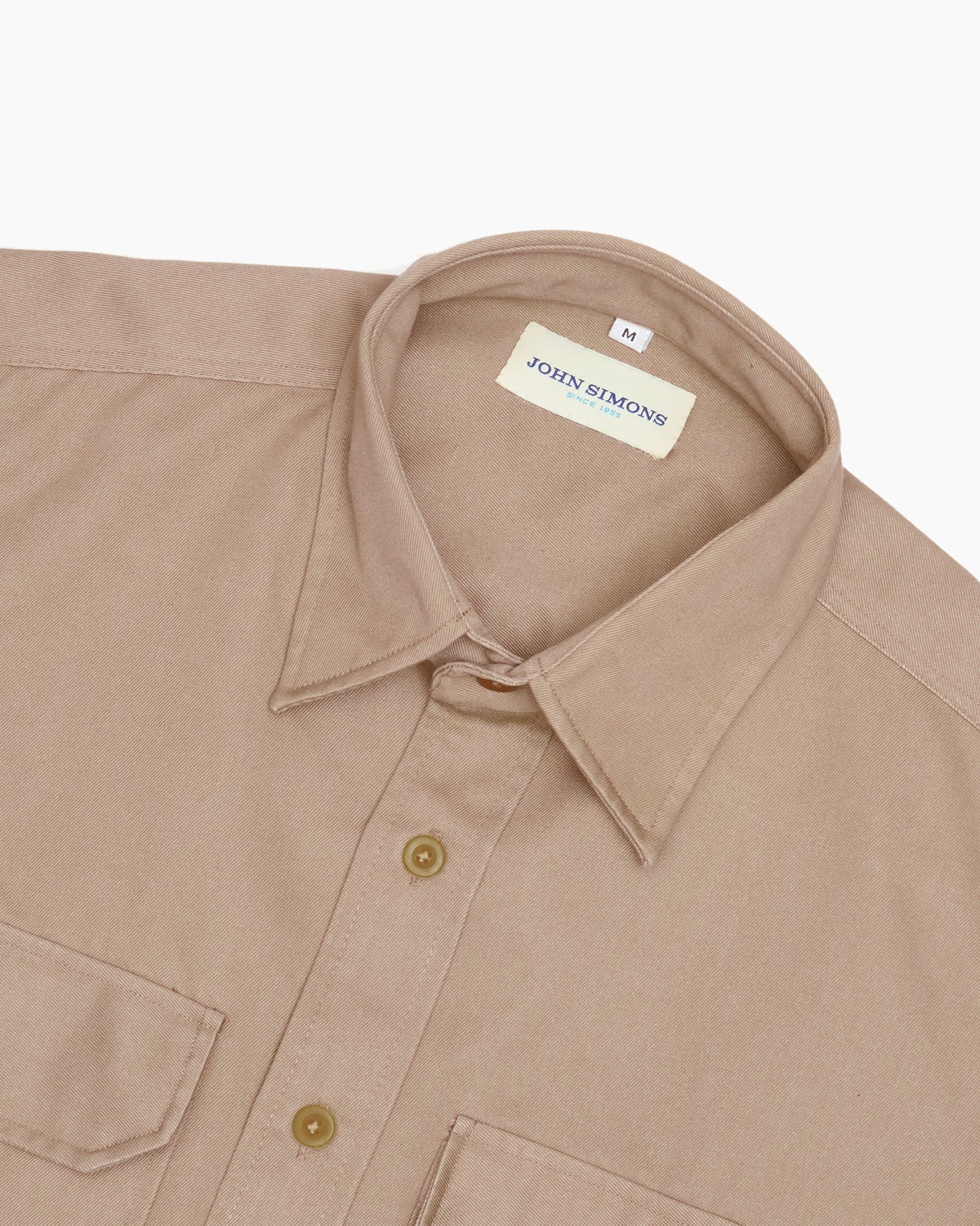 Camel Cotton Twill Two-Pocket USMC Shirt