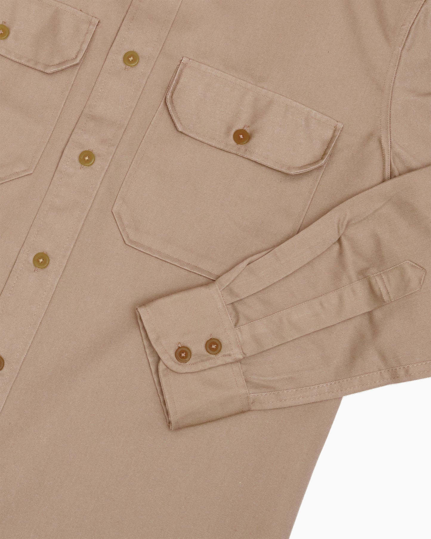Camel Cotton Twill Two-Pocket USMC Shirt
