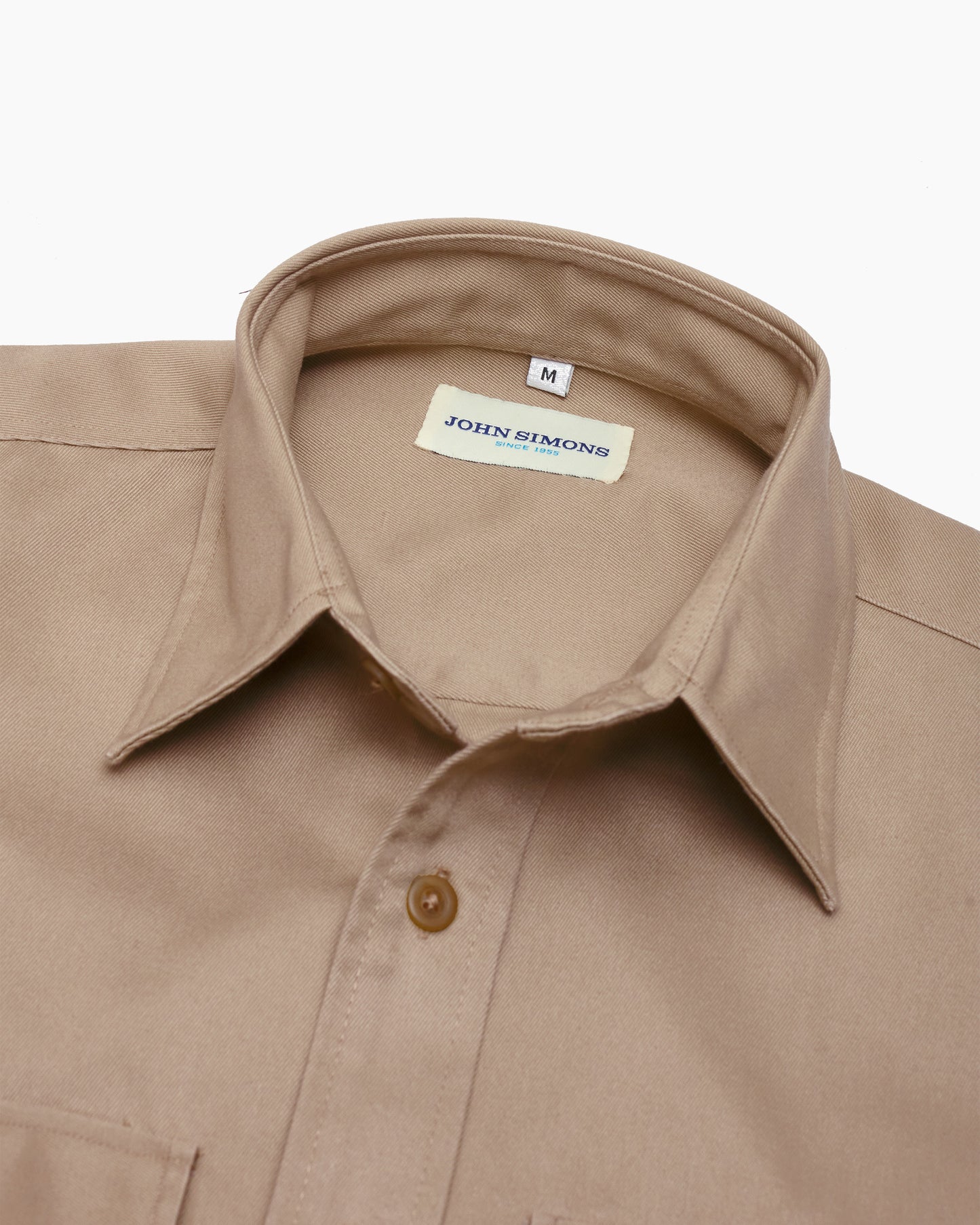 Camel Cotton Twill Two-Pocket USMC Shirt