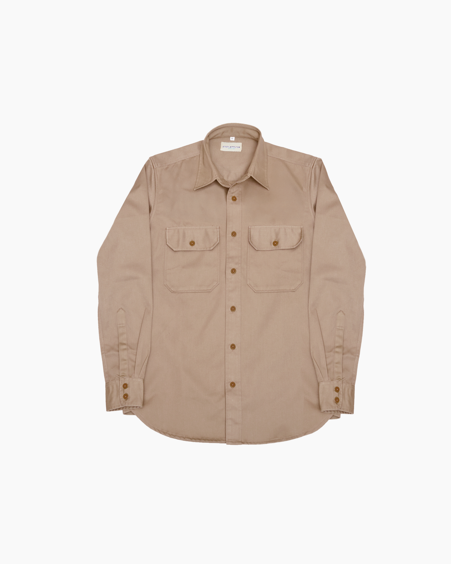 Camel Cotton Twill Two-Pocket USMC Shirt