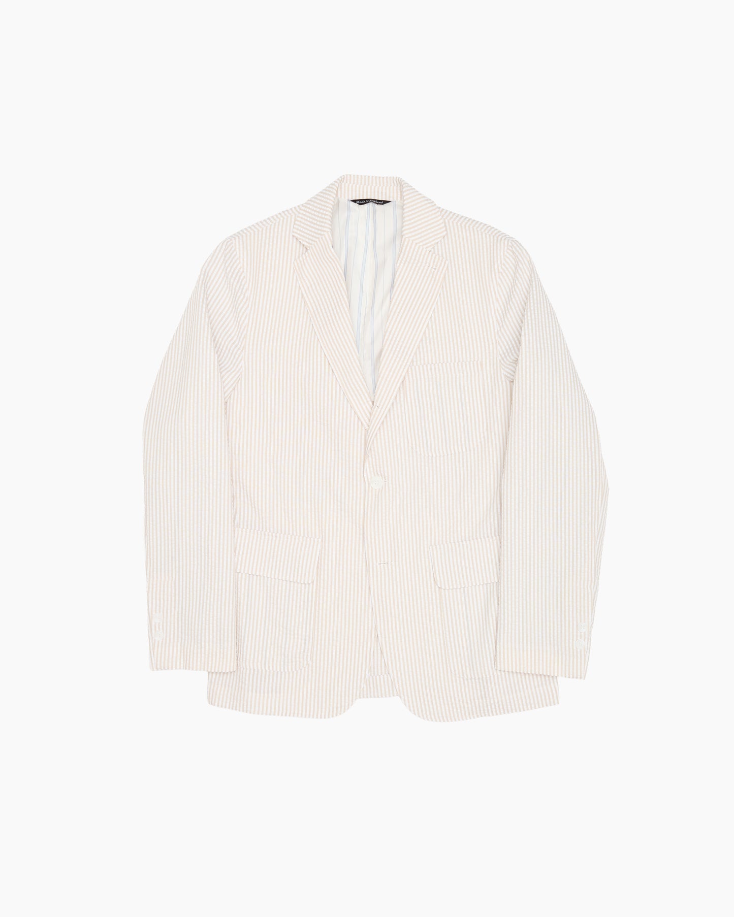 Champagne Stripe Seersucker Ivy Jacket