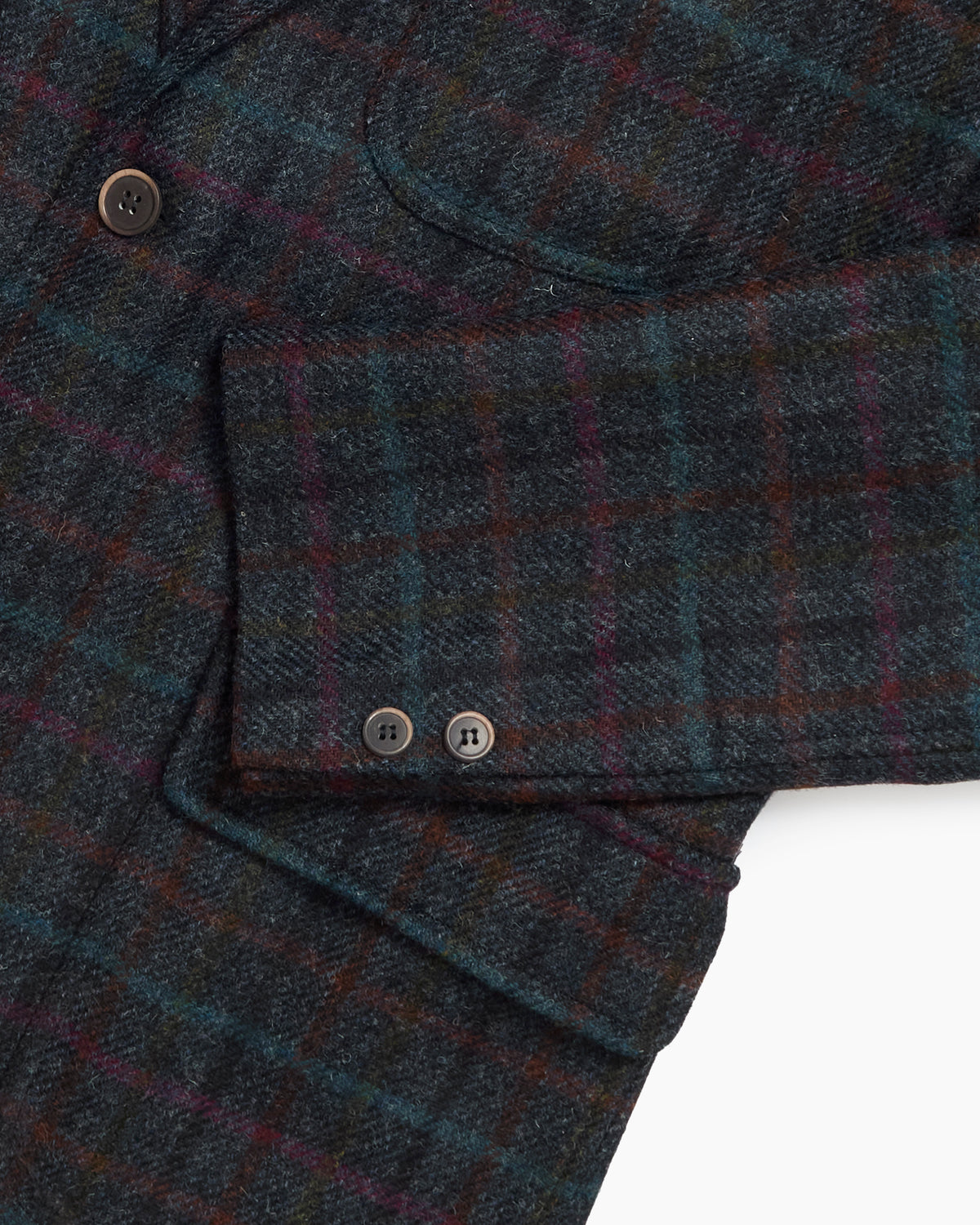 Charcoal Multi Overcheck Shetland Tweed Ivy Jacket
