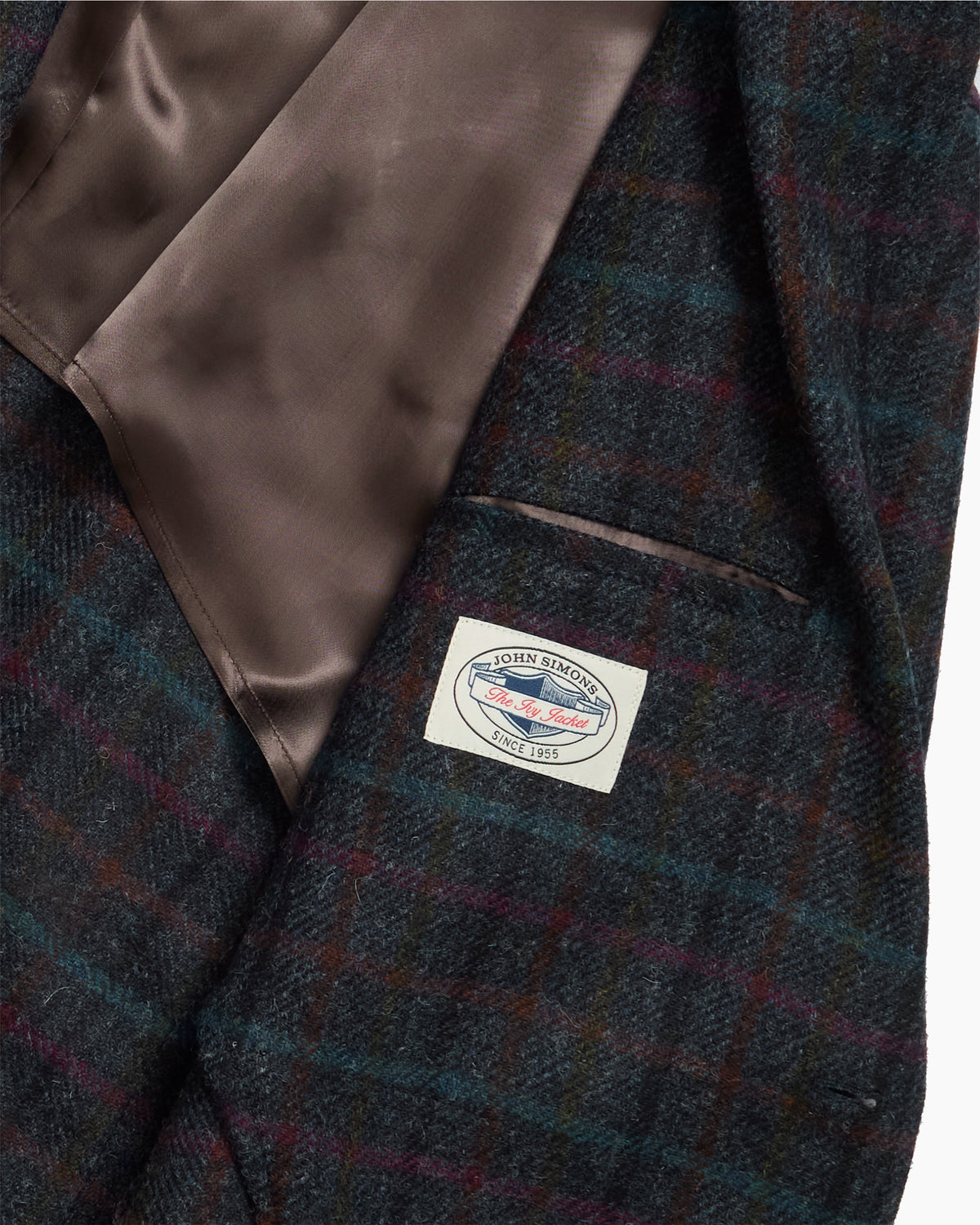 Charcoal Multi Overcheck Shetland Tweed Ivy Jacket