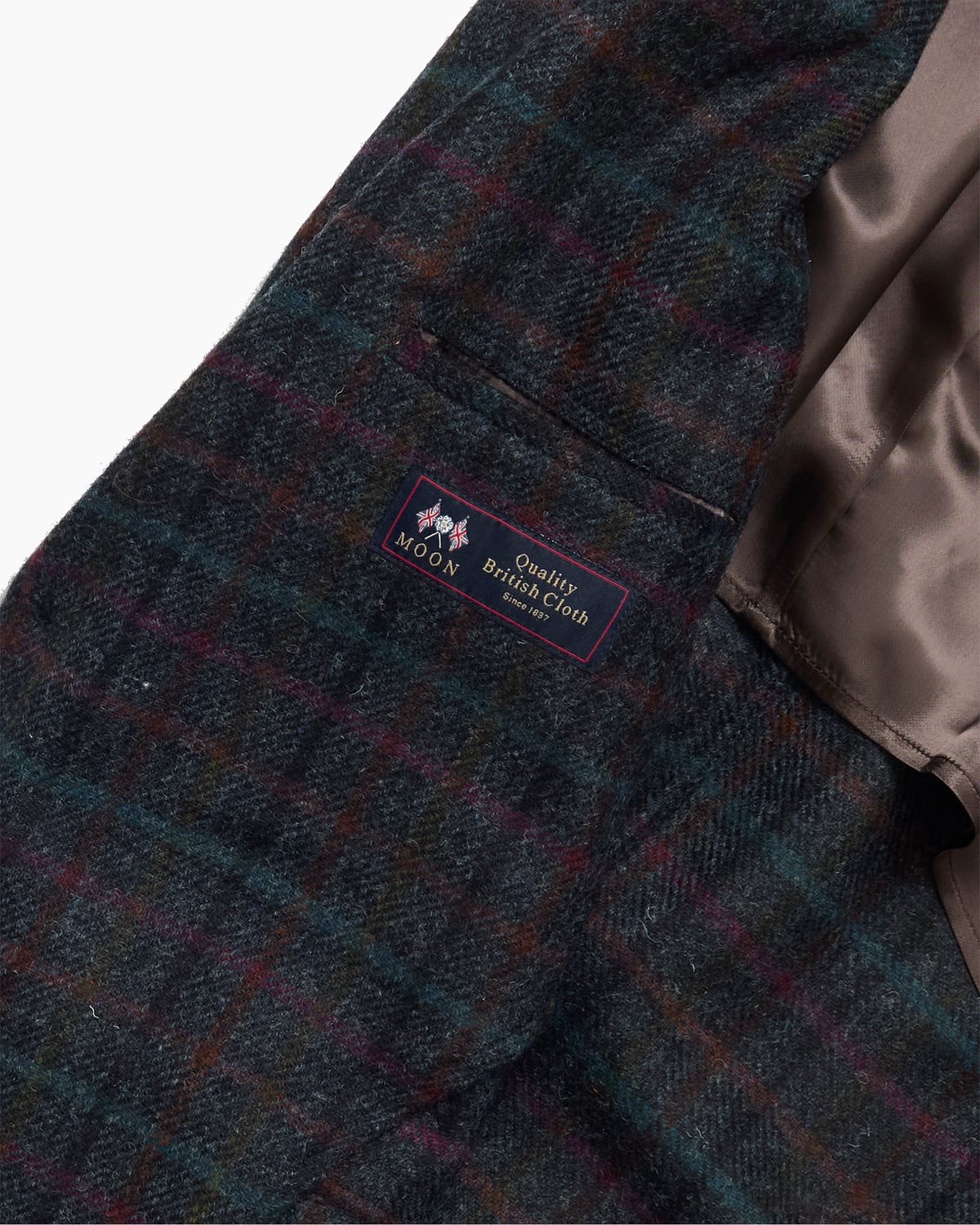 Charcoal Multi Overcheck Shetland Tweed Ivy Jacket