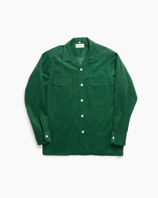 Forest Corduroy Camp Collar Overshirt