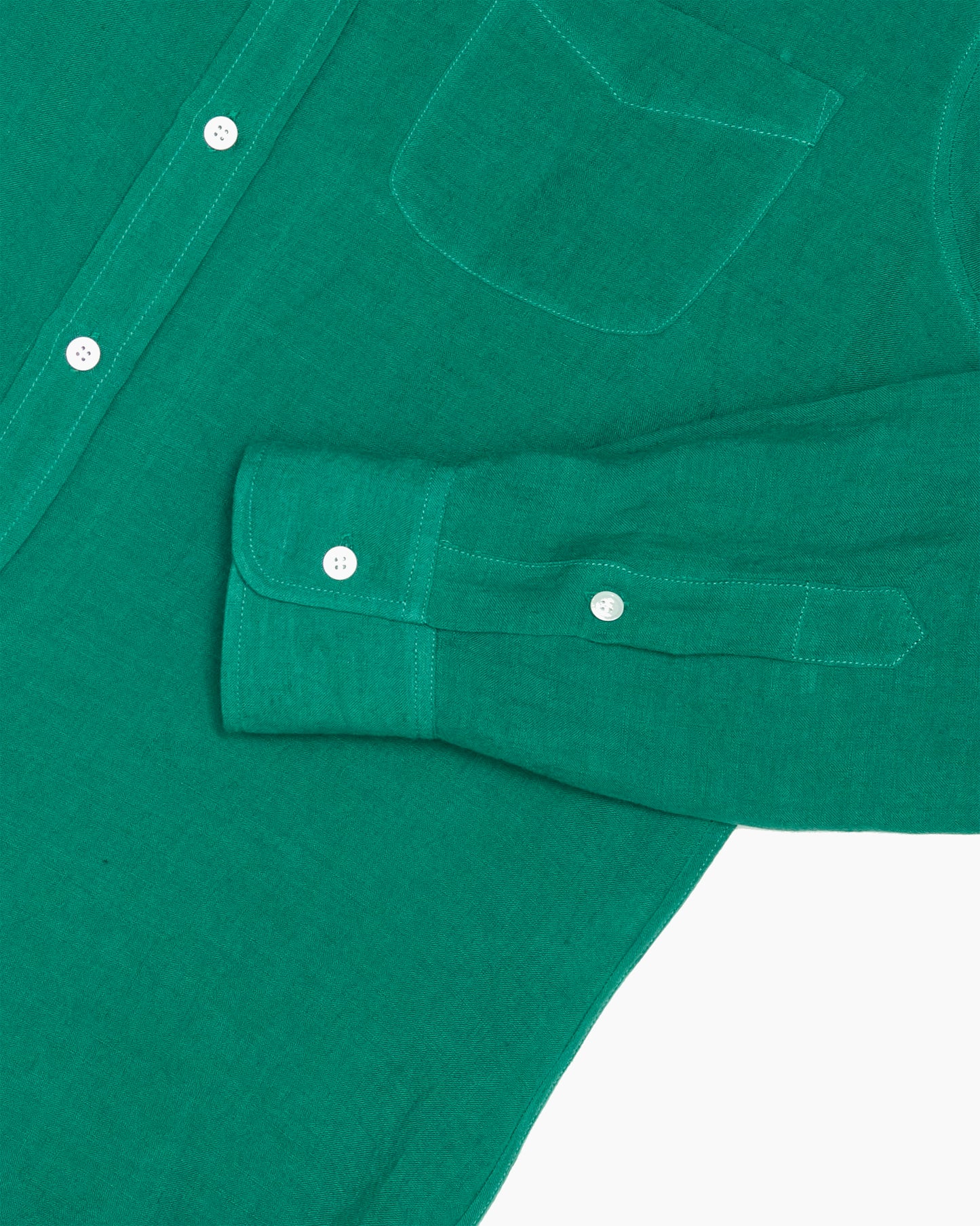 Green Japanese Linen Ivy Shirt