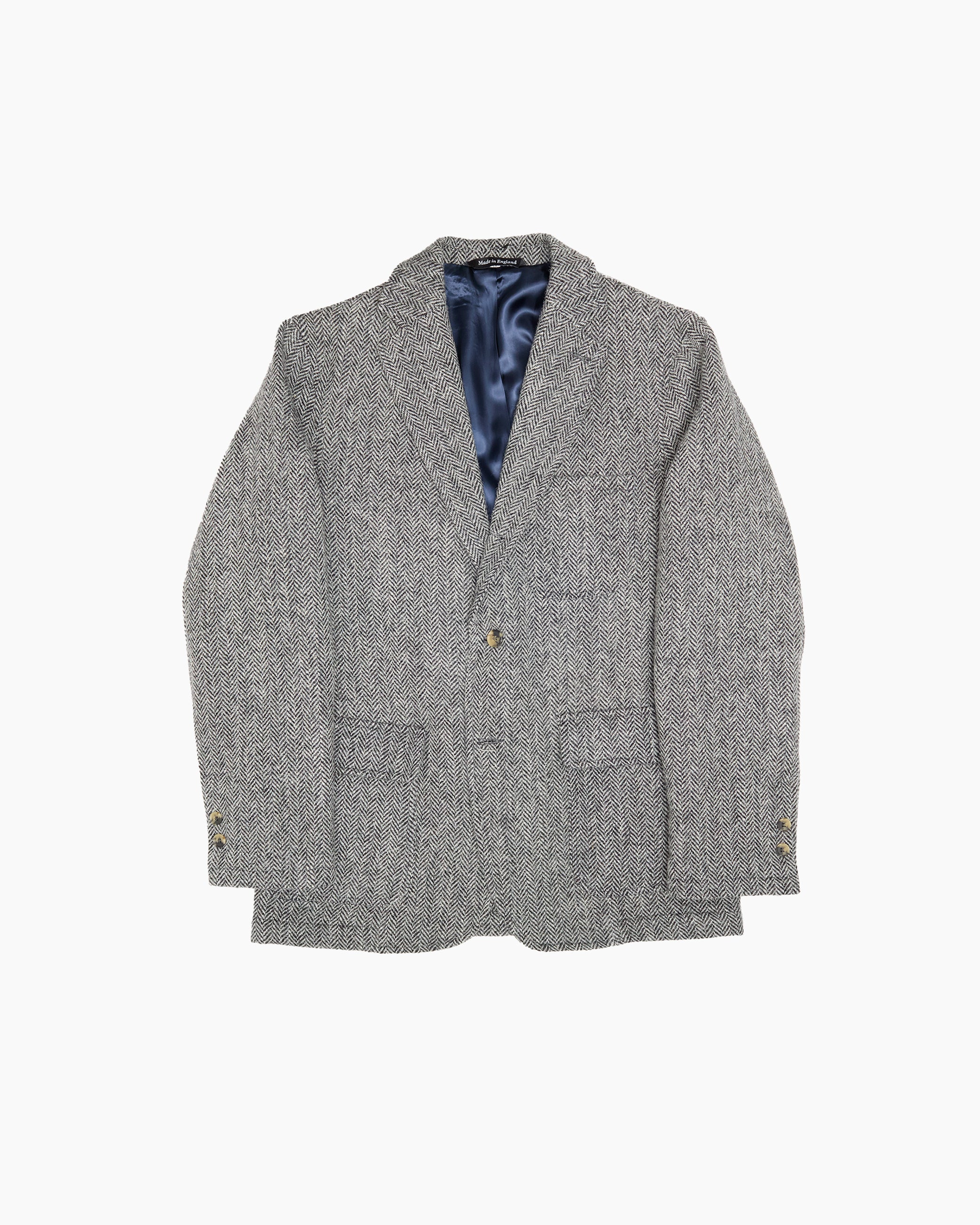 Grey Herringbone Heavyweight Harris Tweed Ivy Jacket – JOHN SIMONS