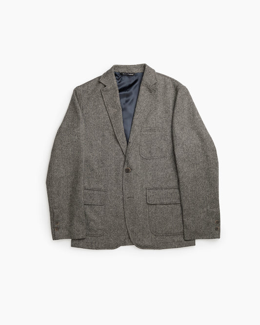 Grey Herringbone Merino Lambswool Ivy Jacket