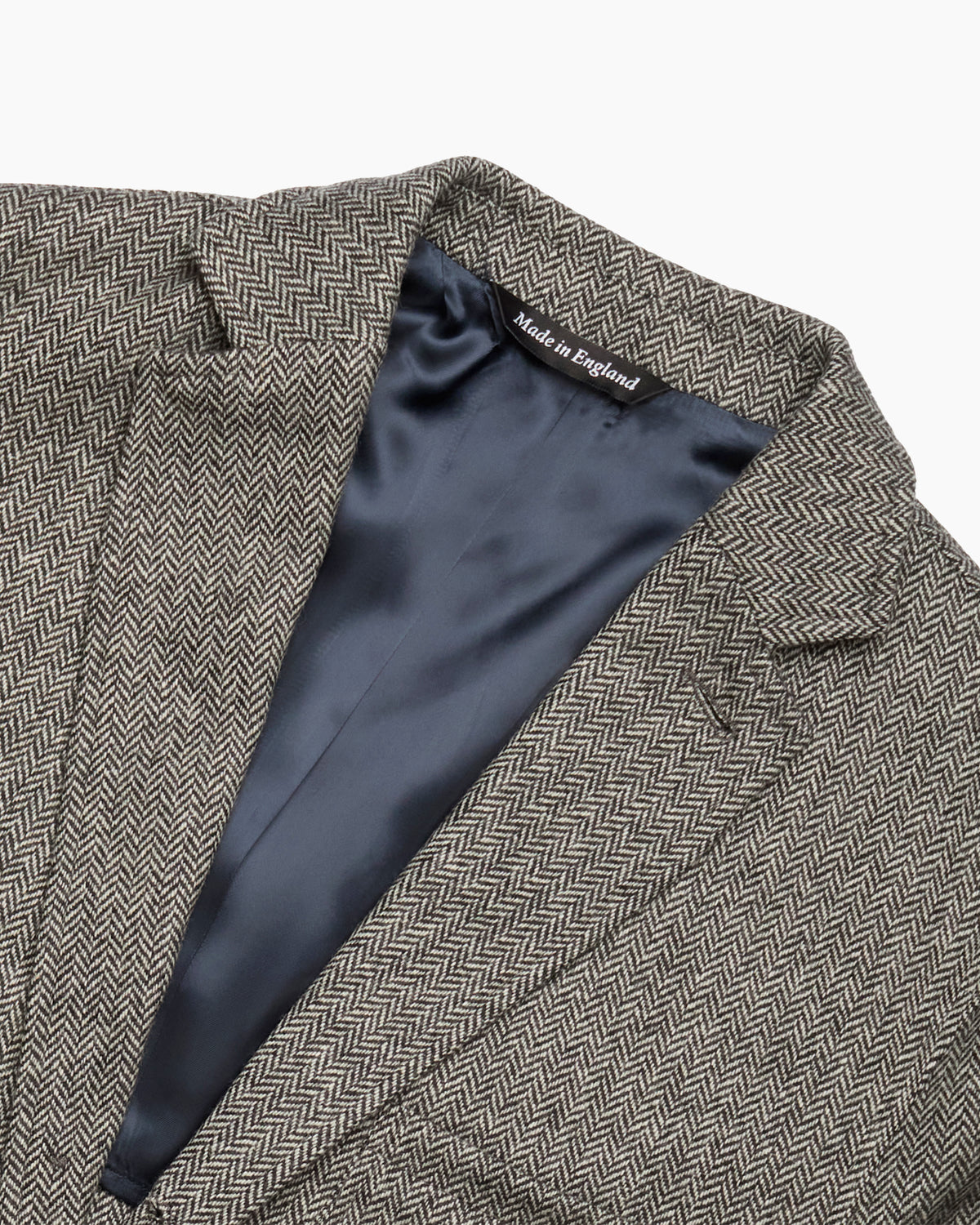 Grey Herringbone Merino Lambswool Ivy Jacket