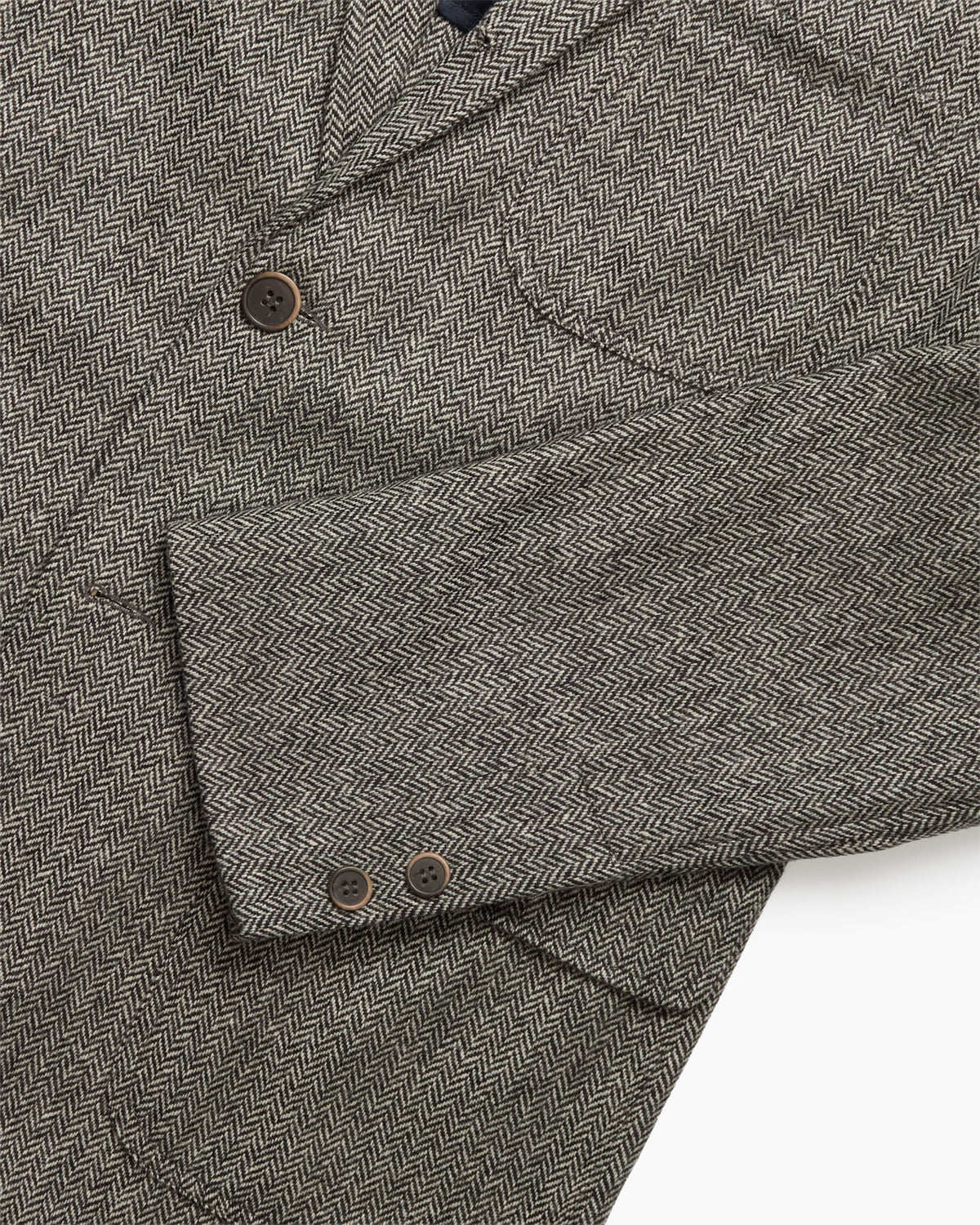 Grey Herringbone Merino Lambswool Ivy Jacket