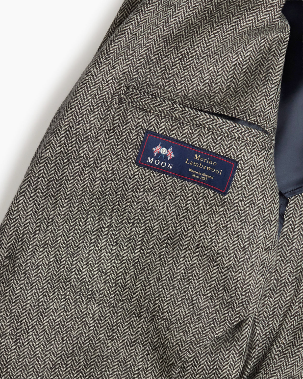 Grey Herringbone Merino Lambswool Ivy Jacket