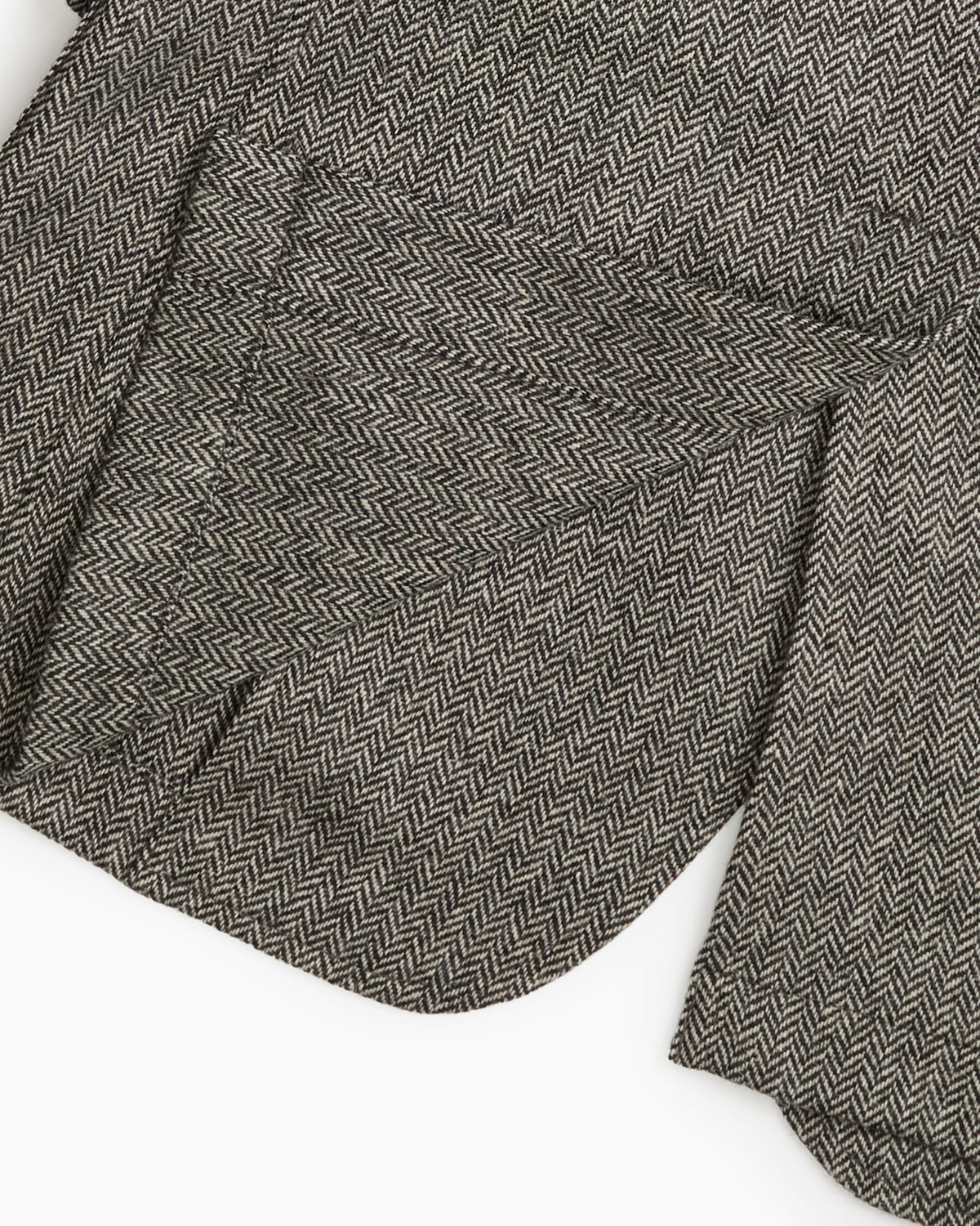Grey Herringbone Merino Lambswool Ivy Jacket