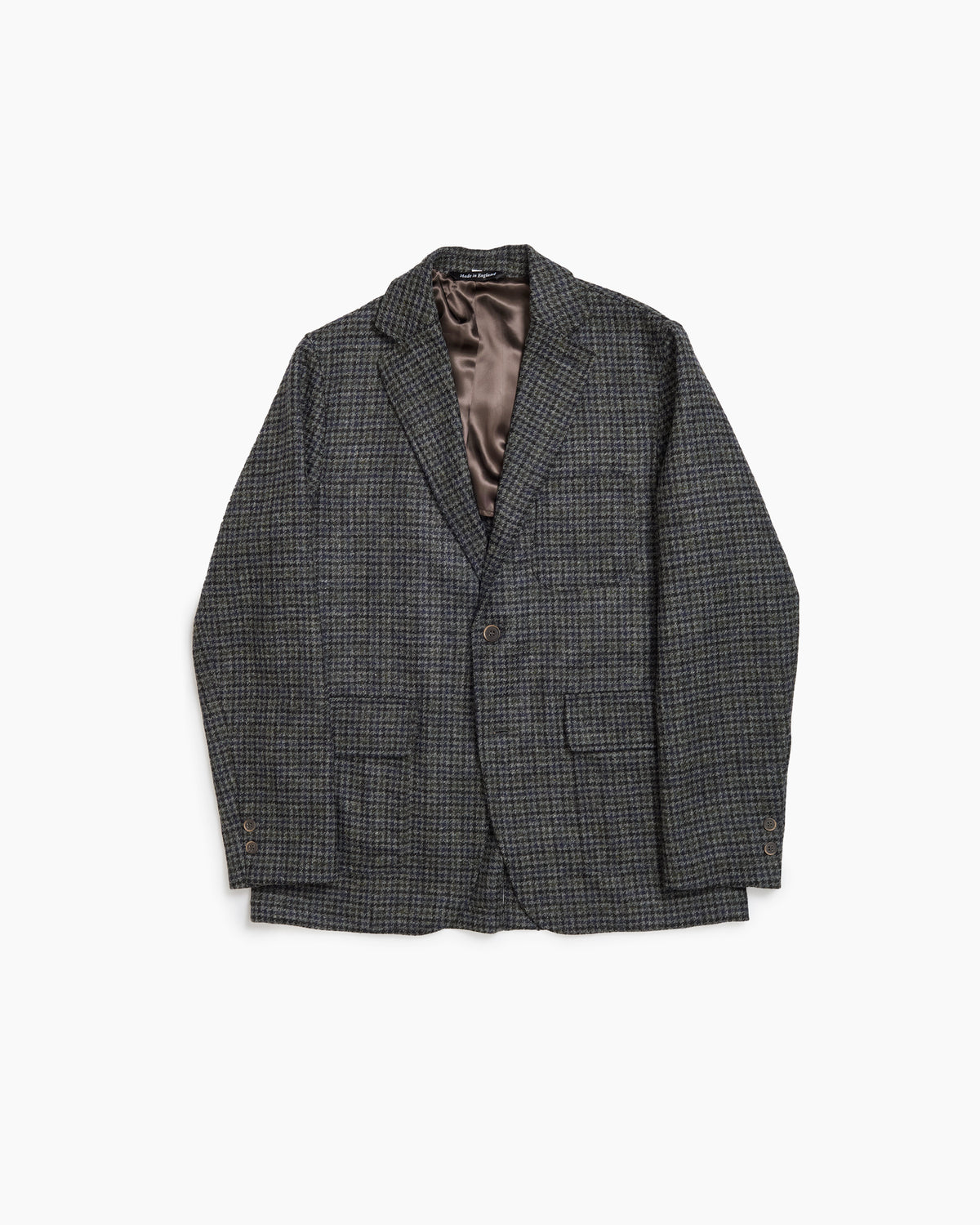Grey Houndstooth Check Merino Ivy Jacket