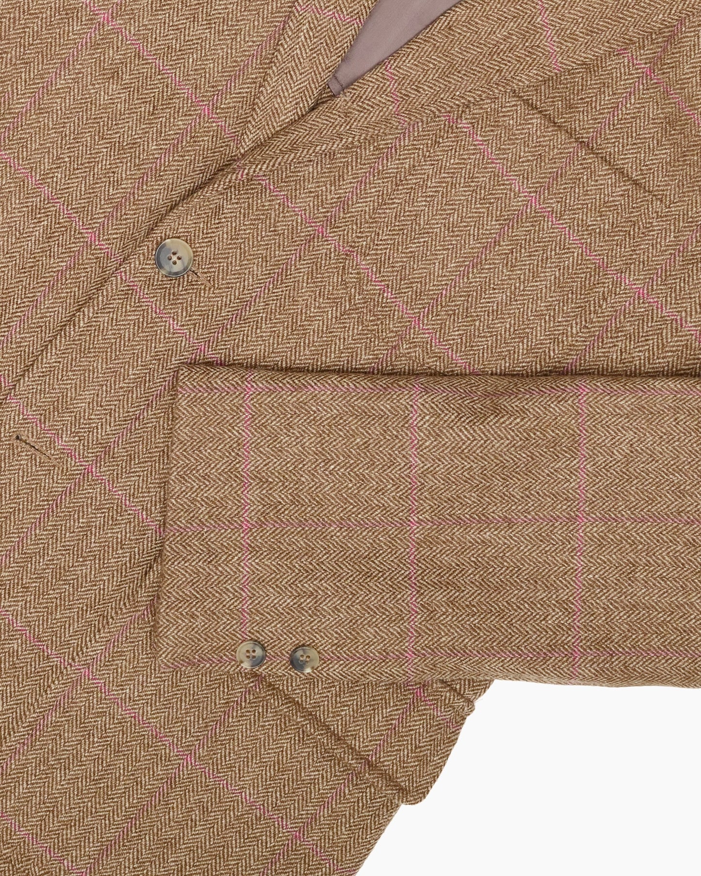 Archive Brown & Pink Overcheck Herringbone Ivy Jacket