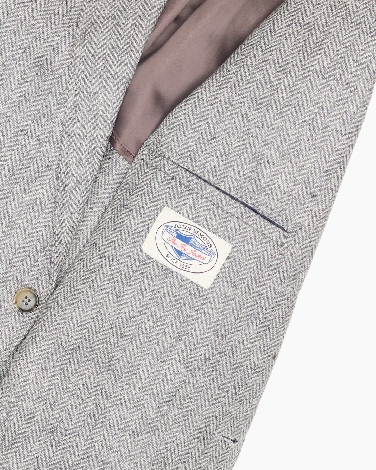Archive Light Grey Herringbone Holland & Sherry Ivy Jacket