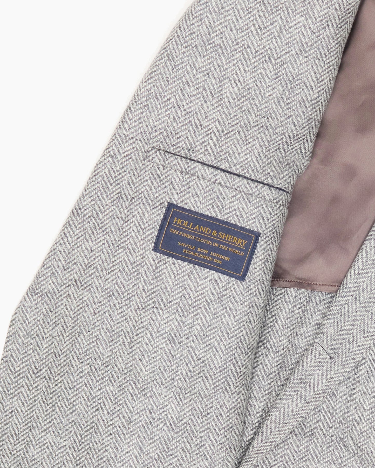 Archive Light Grey Herringbone Holland & Sherry Ivy Jacket