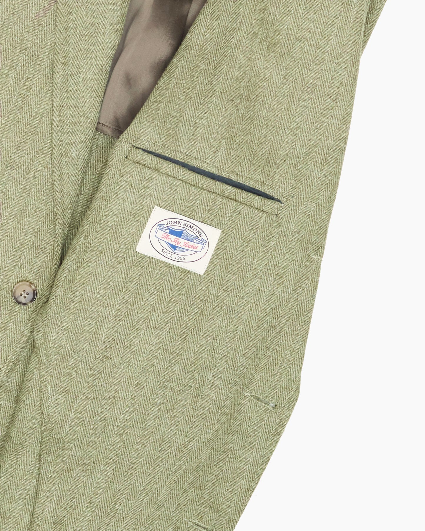 Archive Fine Sage Green Herringbone W. Bill Tweed Ivy Jacket