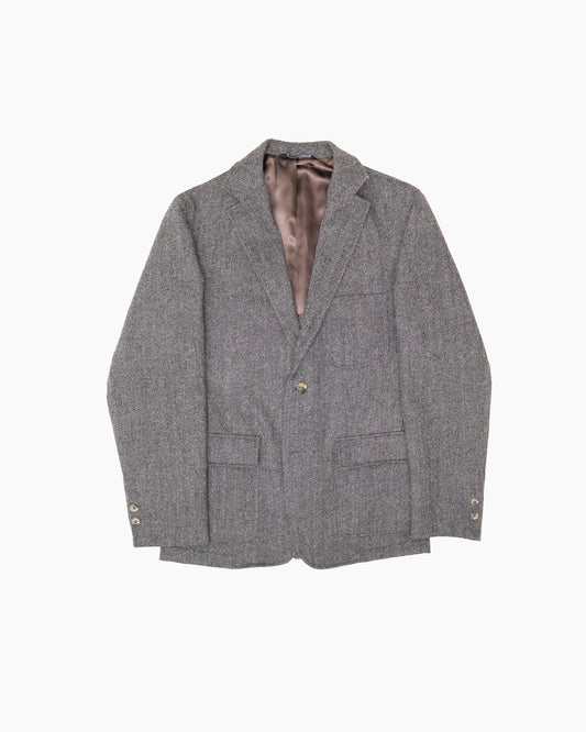Archive Fine Black & White Wool Herringbone Ivy Jacket