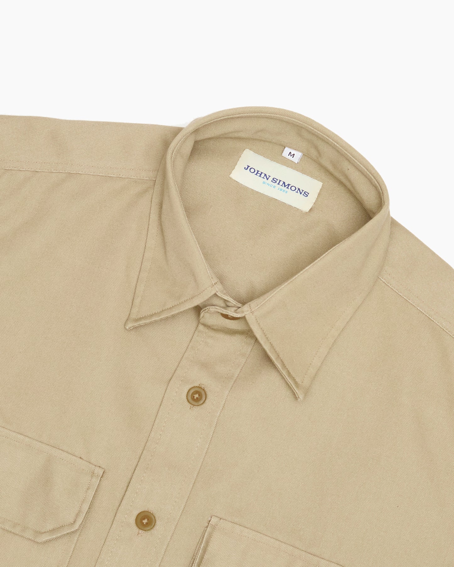 Khaki Heavyweight Cotton Twill Two-Pocket USMC Shirt