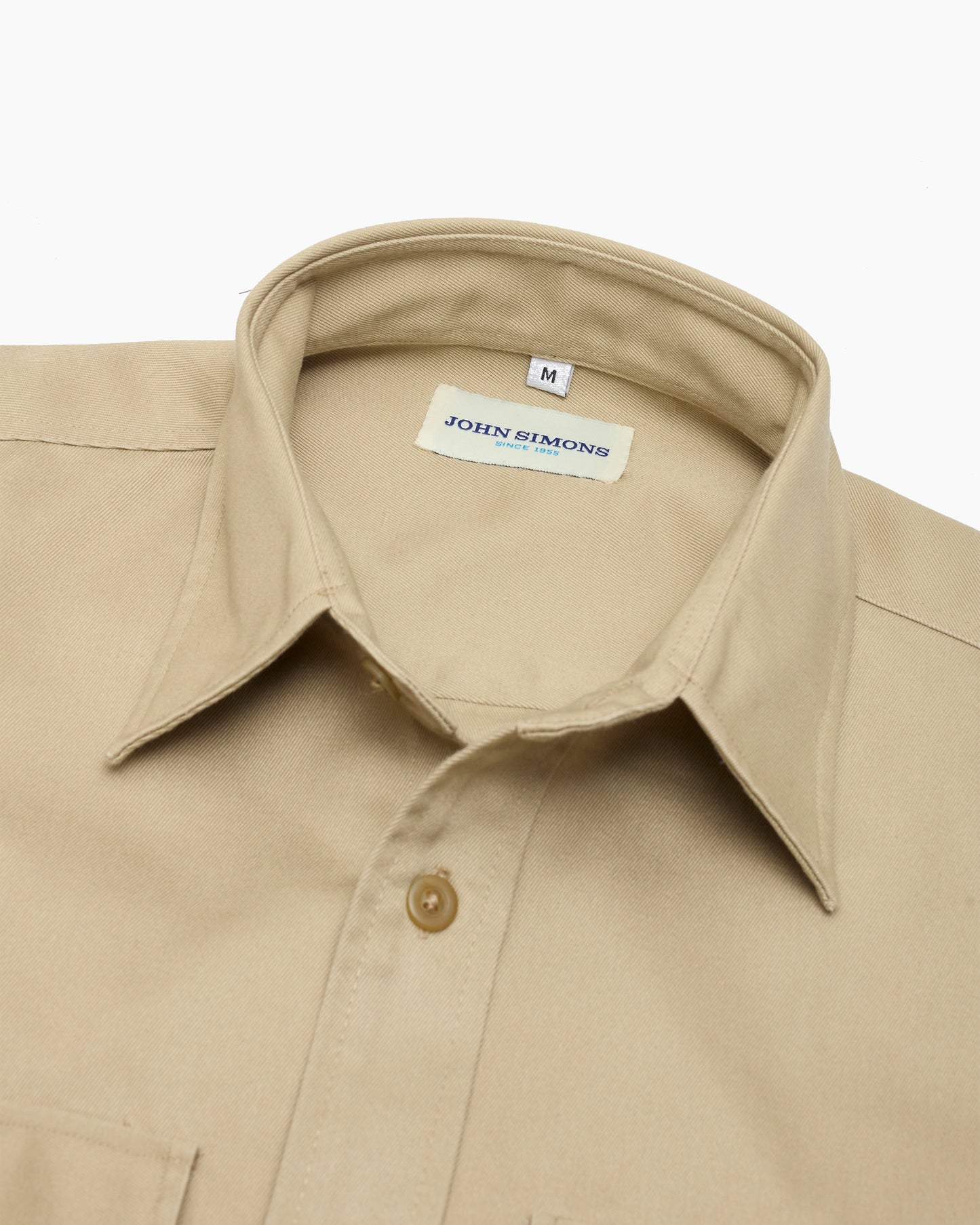 Khaki Heavyweight Cotton Twill Two-Pocket USMC Shirt