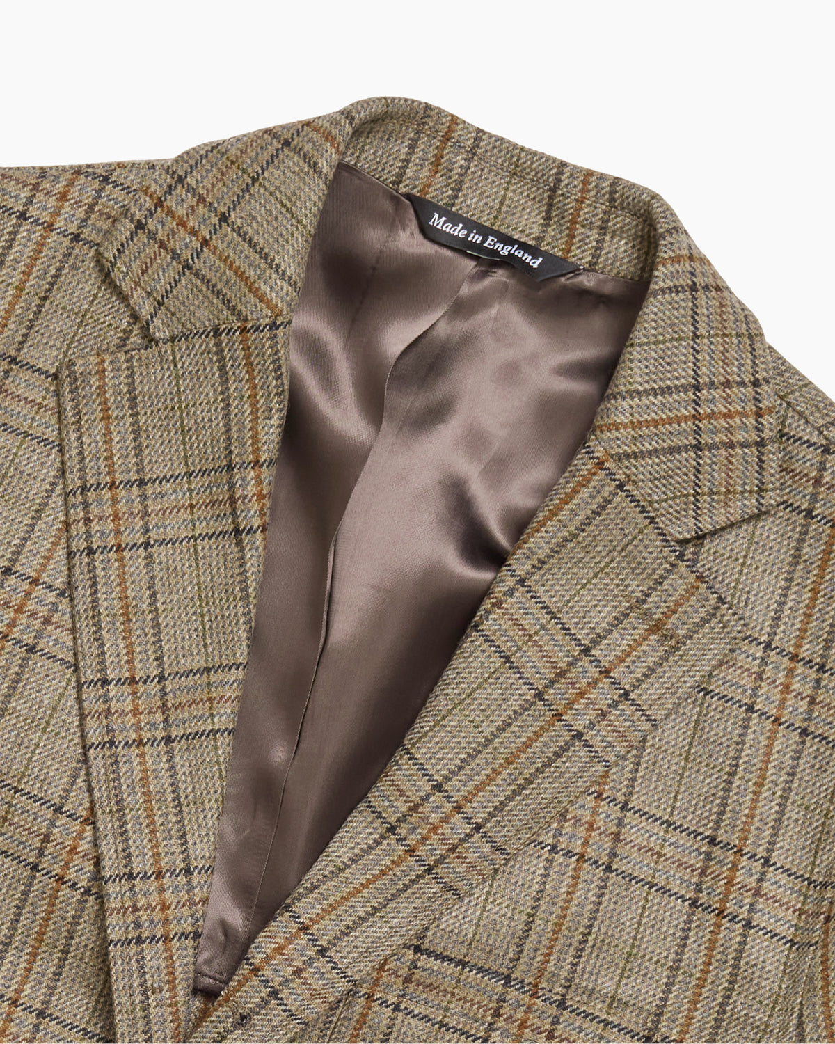Light Brown Overcheck Merino Lambswool Tweed Ivy Jacket