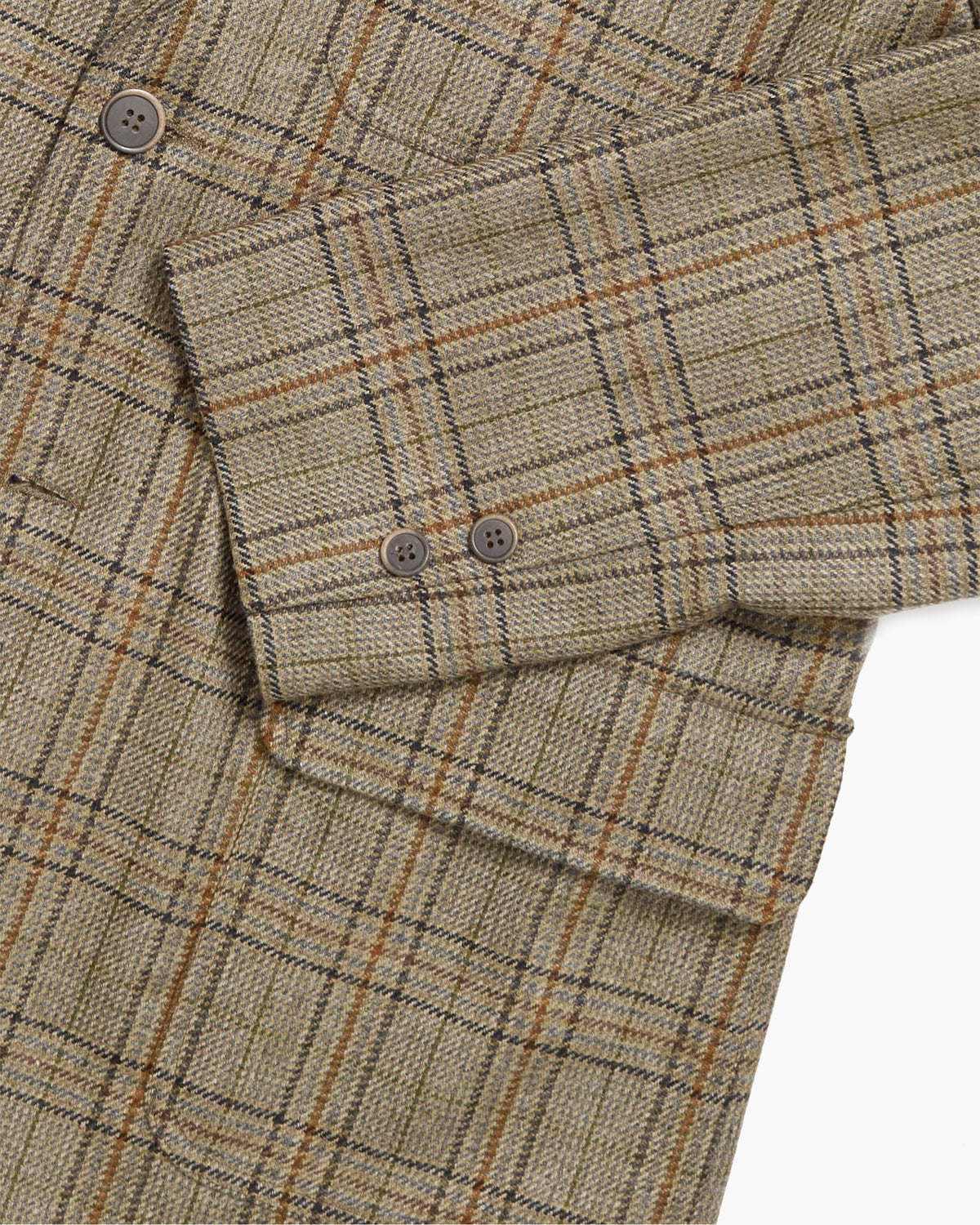 Light Brown Overcheck Merino Lambswool Tweed Ivy Jacket