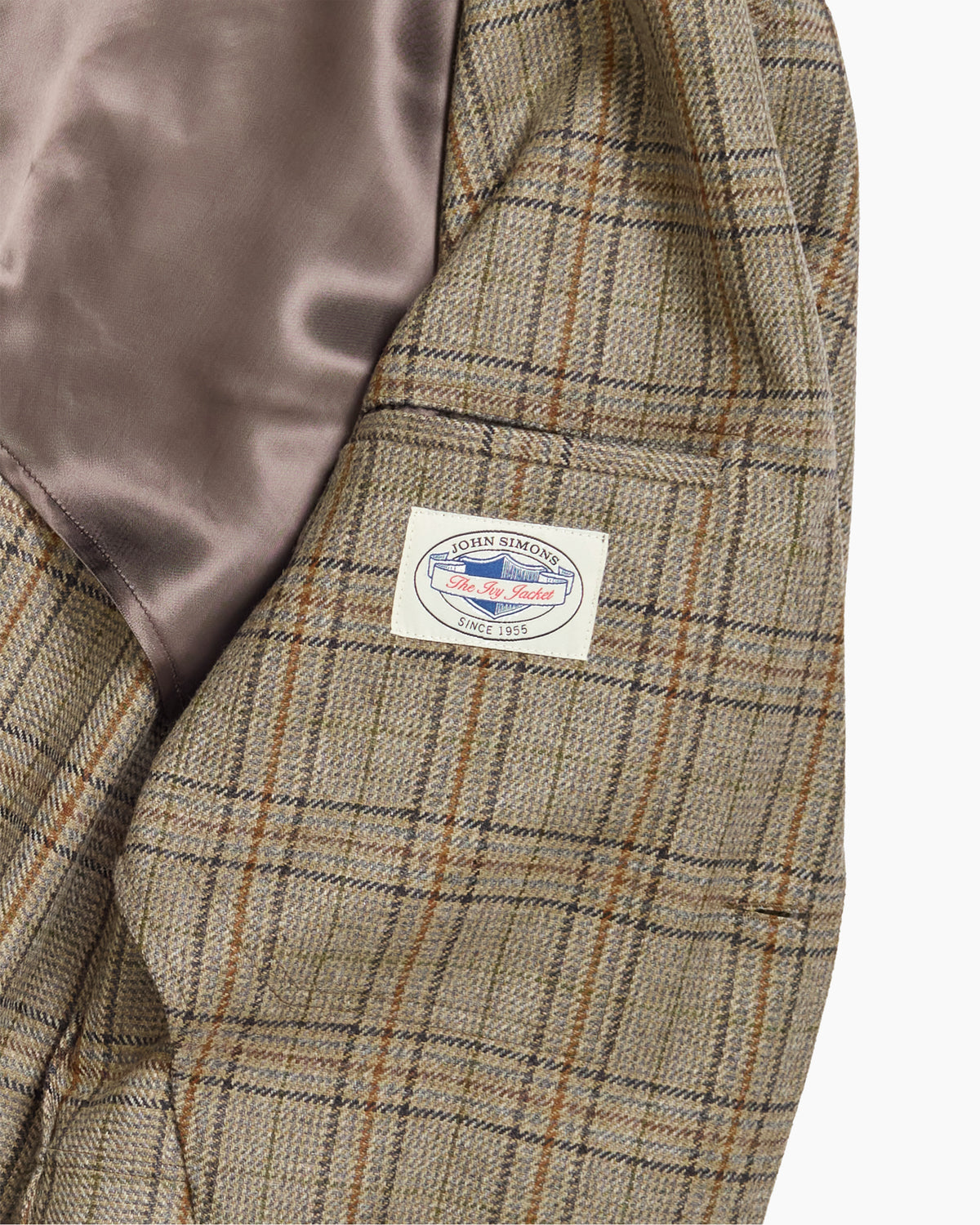 Light Brown Overcheck Merino Lambswool Tweed Ivy Jacket