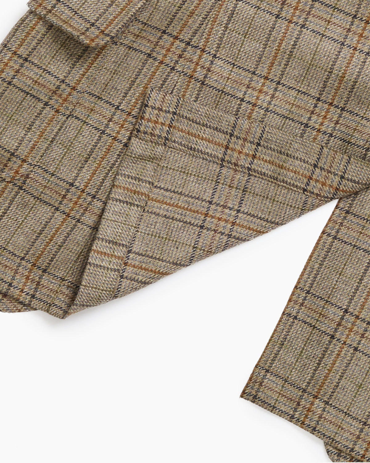 Light Brown Overcheck Merino Lambswool Tweed Ivy Jacket
